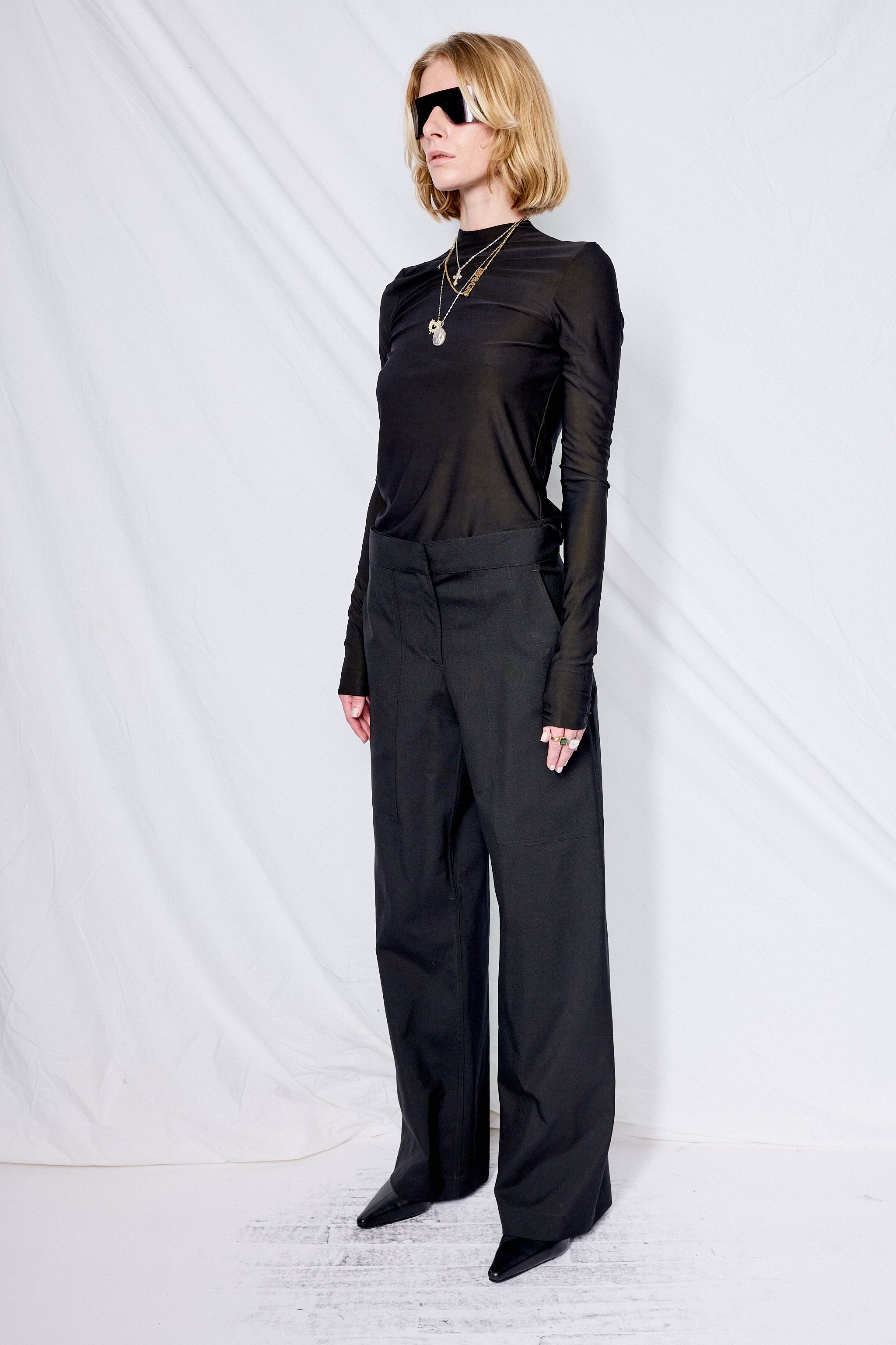 Black Suiting Simple Pant