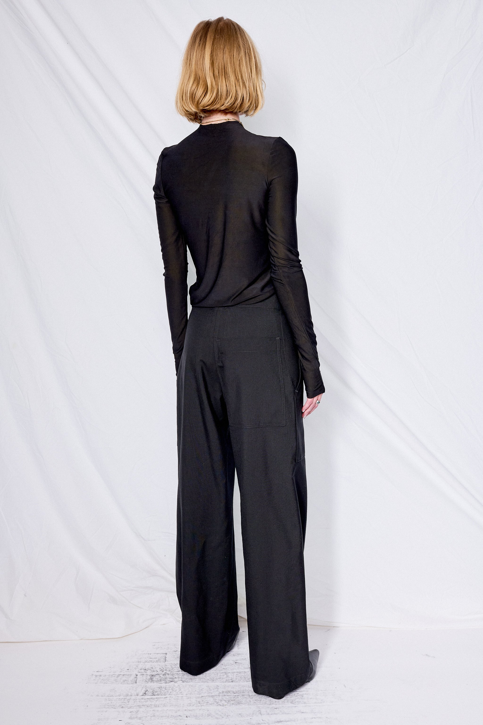 Black Suiting Simple Pant