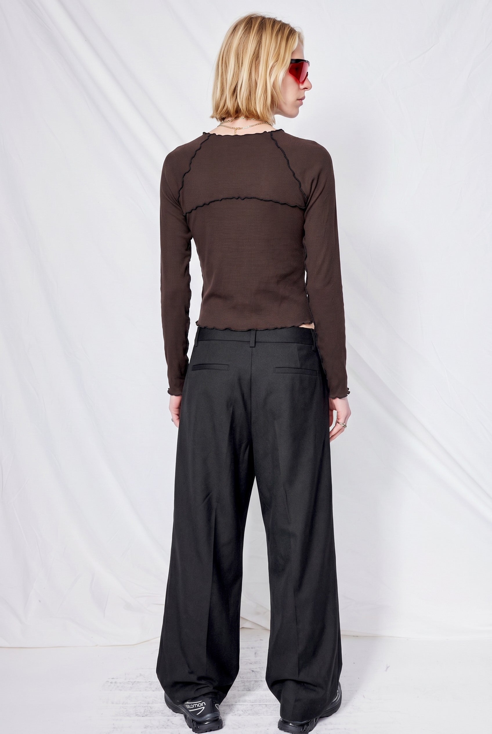 Brown Seam Top