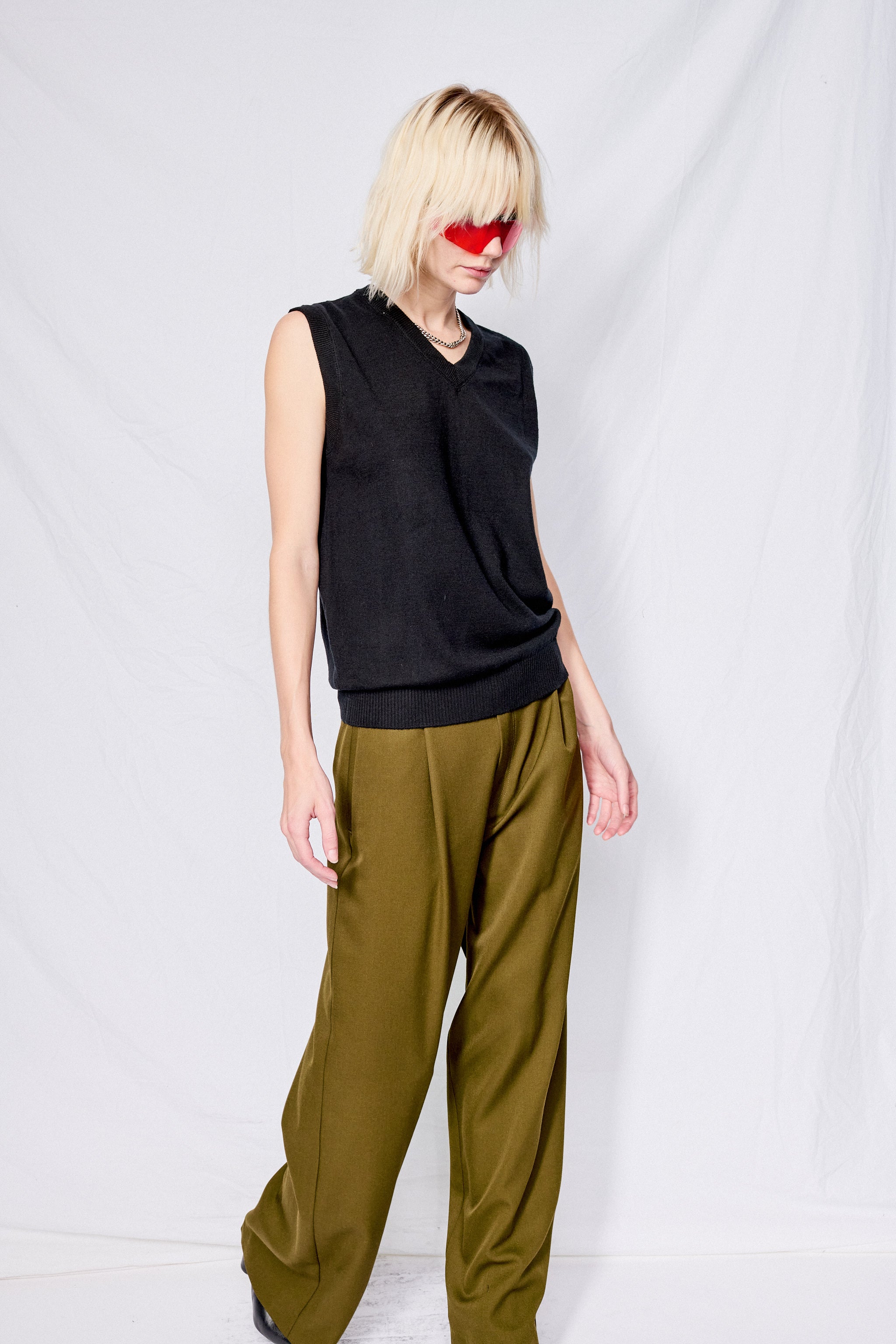 Black Cashmere Vest