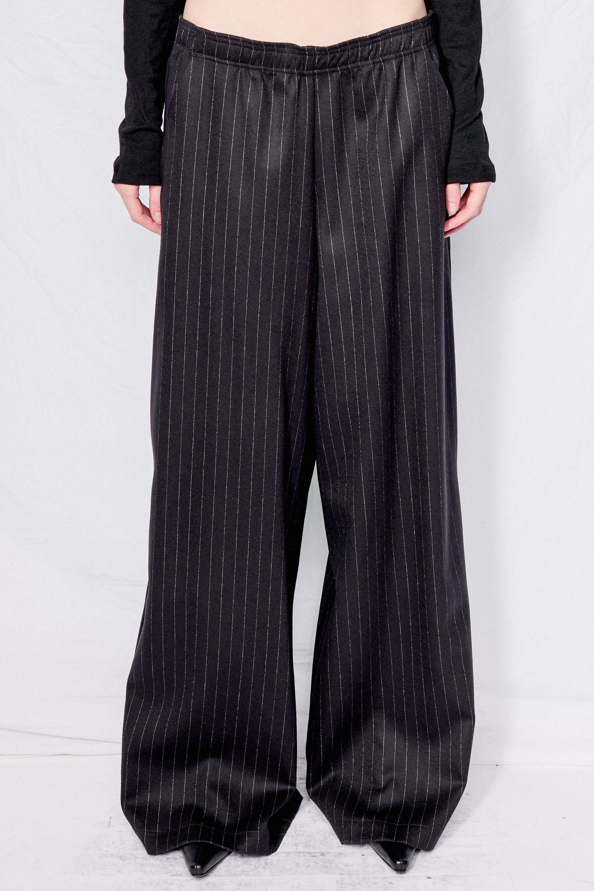 Navy Stripe Suiting Standard Pant