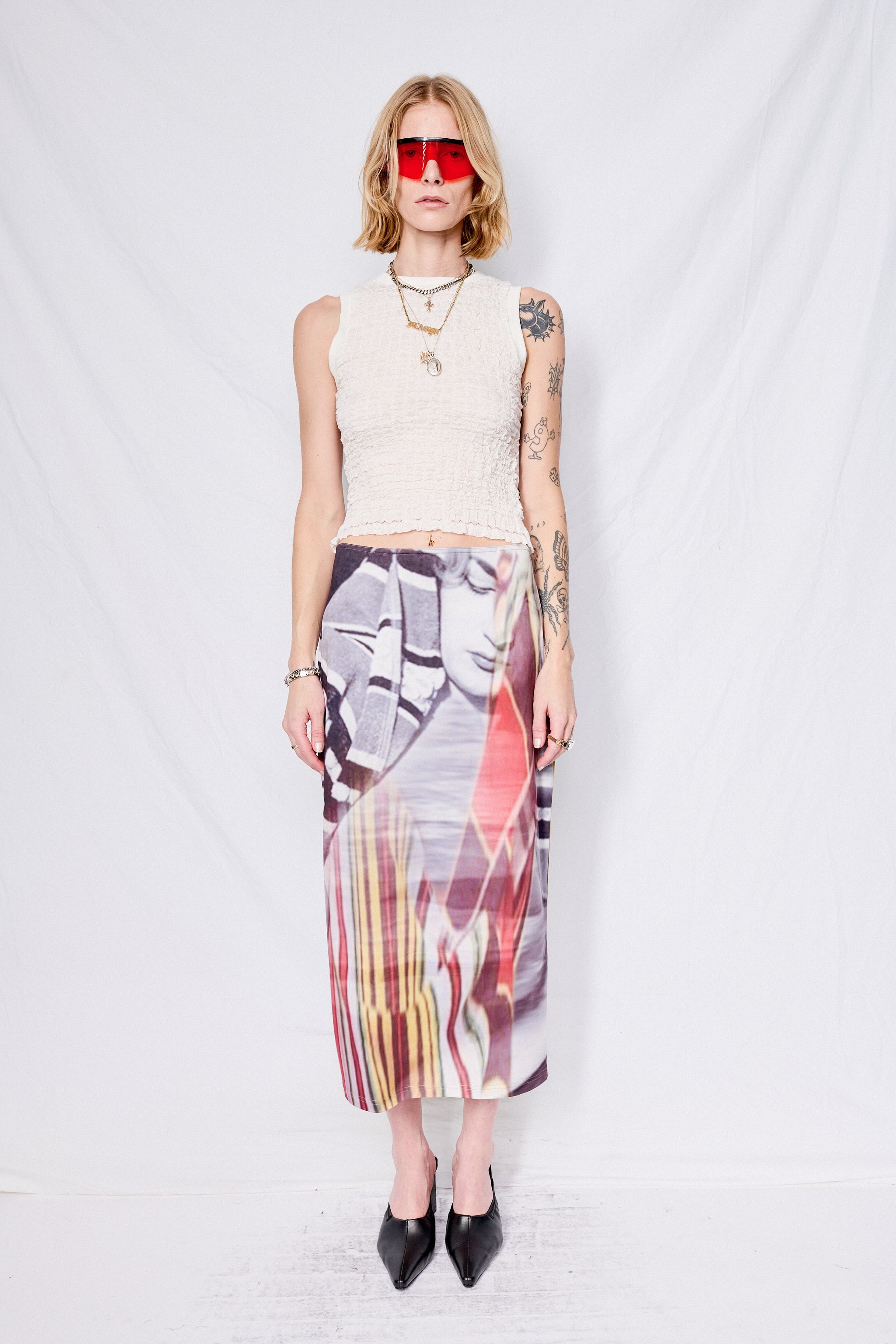 Jersey Jazzy Ankle Skirt