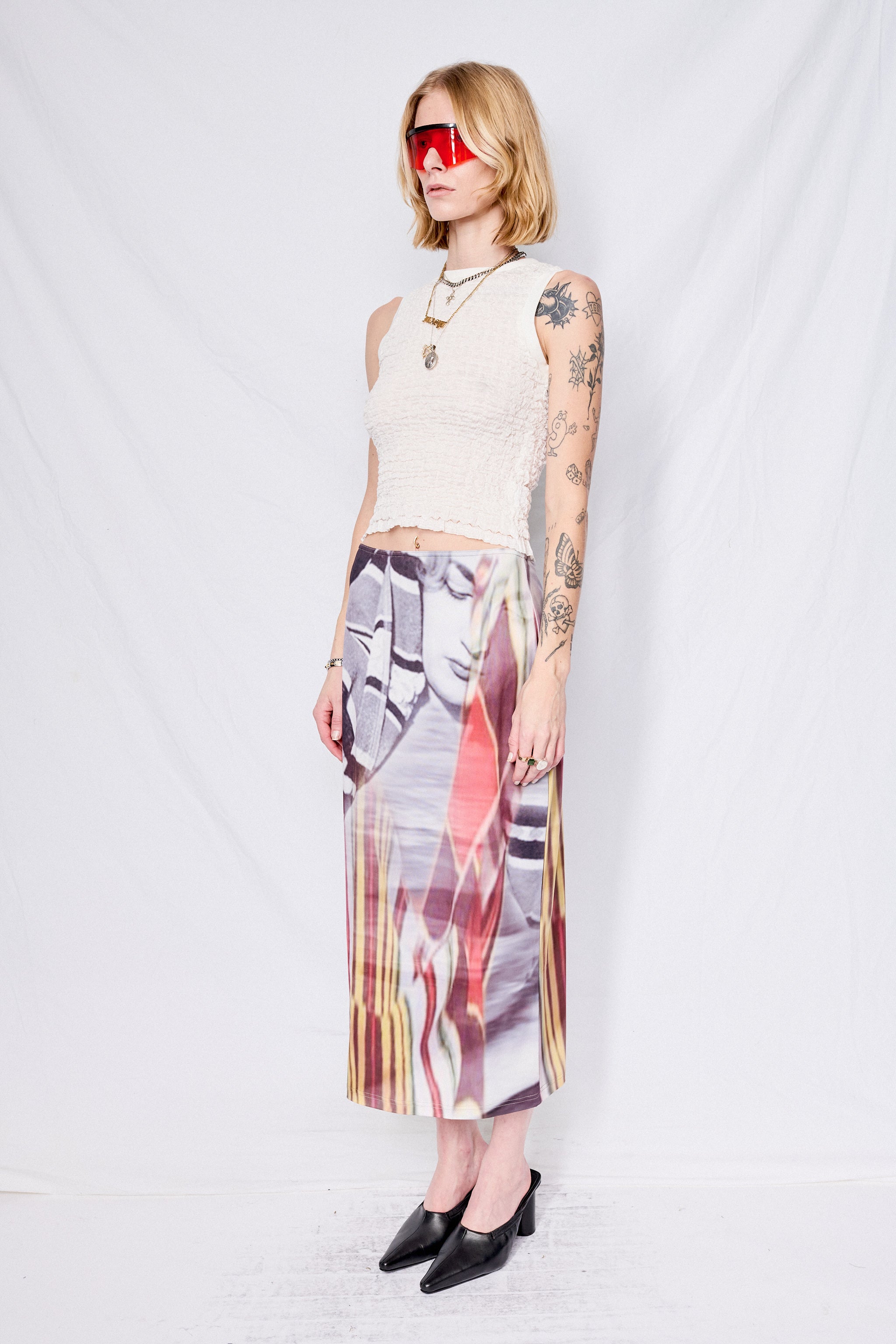 Jersey Jazzy Ankle Skirt