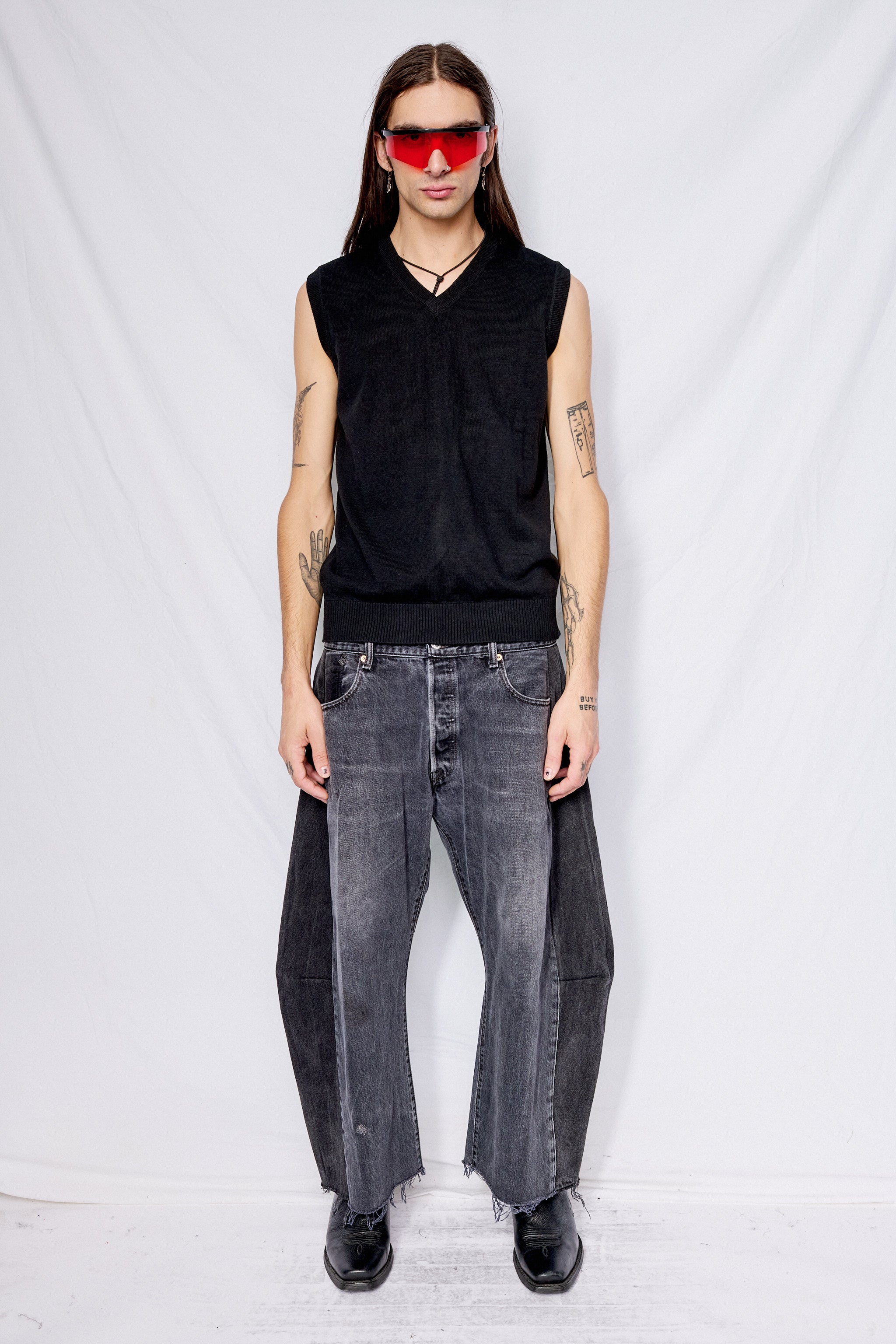 Black Cashmere Vest