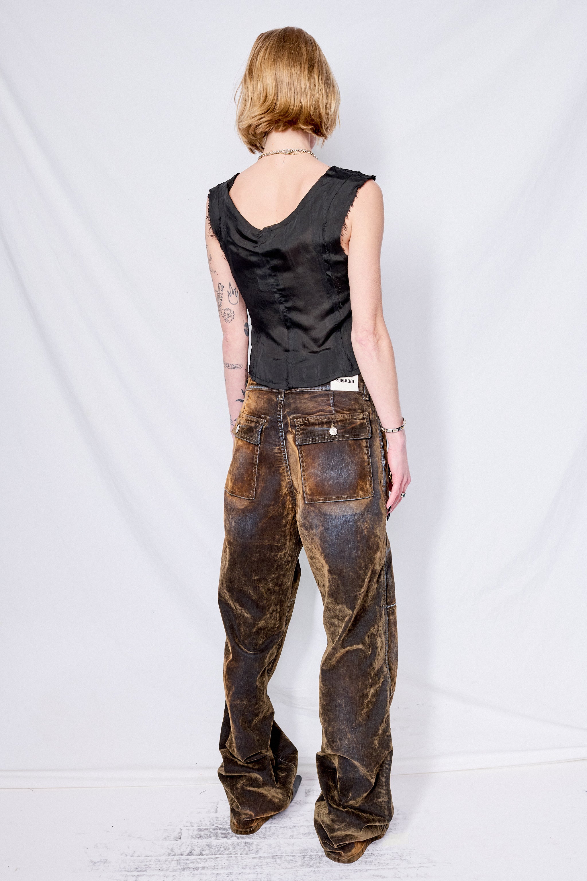 Brown Velvet Denim Palerma Pant