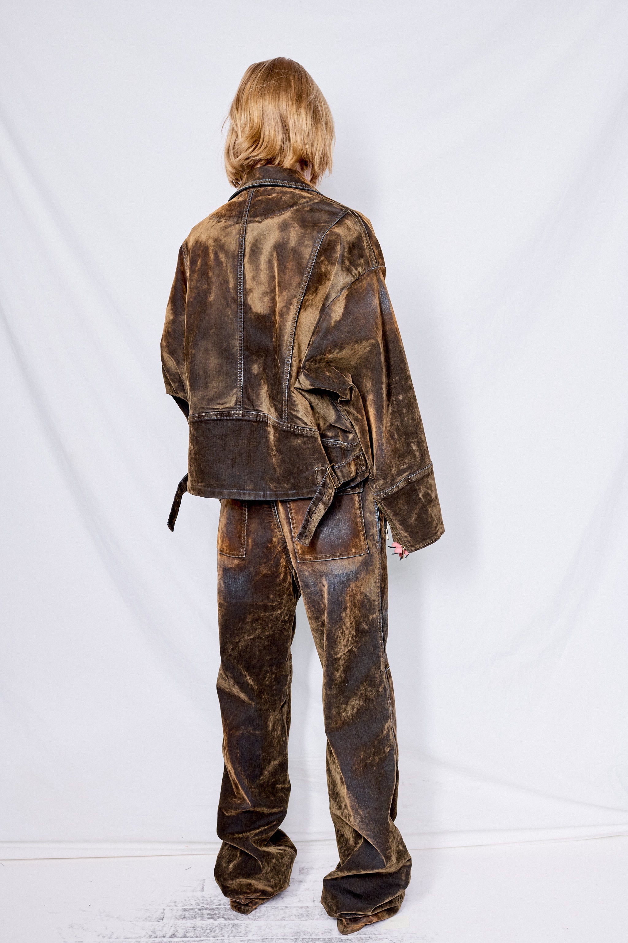 Brown Velvet Denim Macfly Jacket