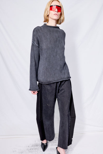 トップス doublet lame knit pullover Doublet Hand-knitting Jacquard Sweater - Black | Garmentory