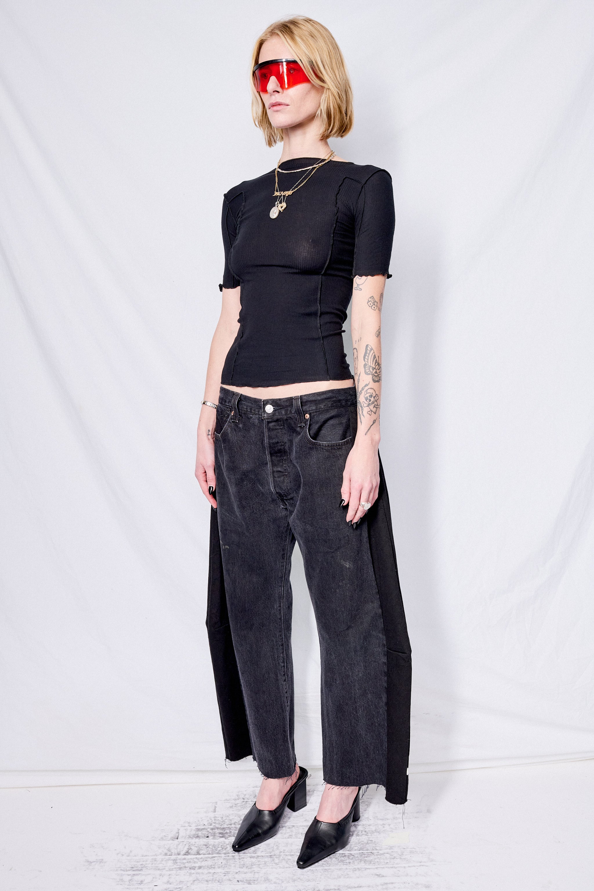 Black Omato 3/4 Rib T-Shirt - Baserange – Assembly New York