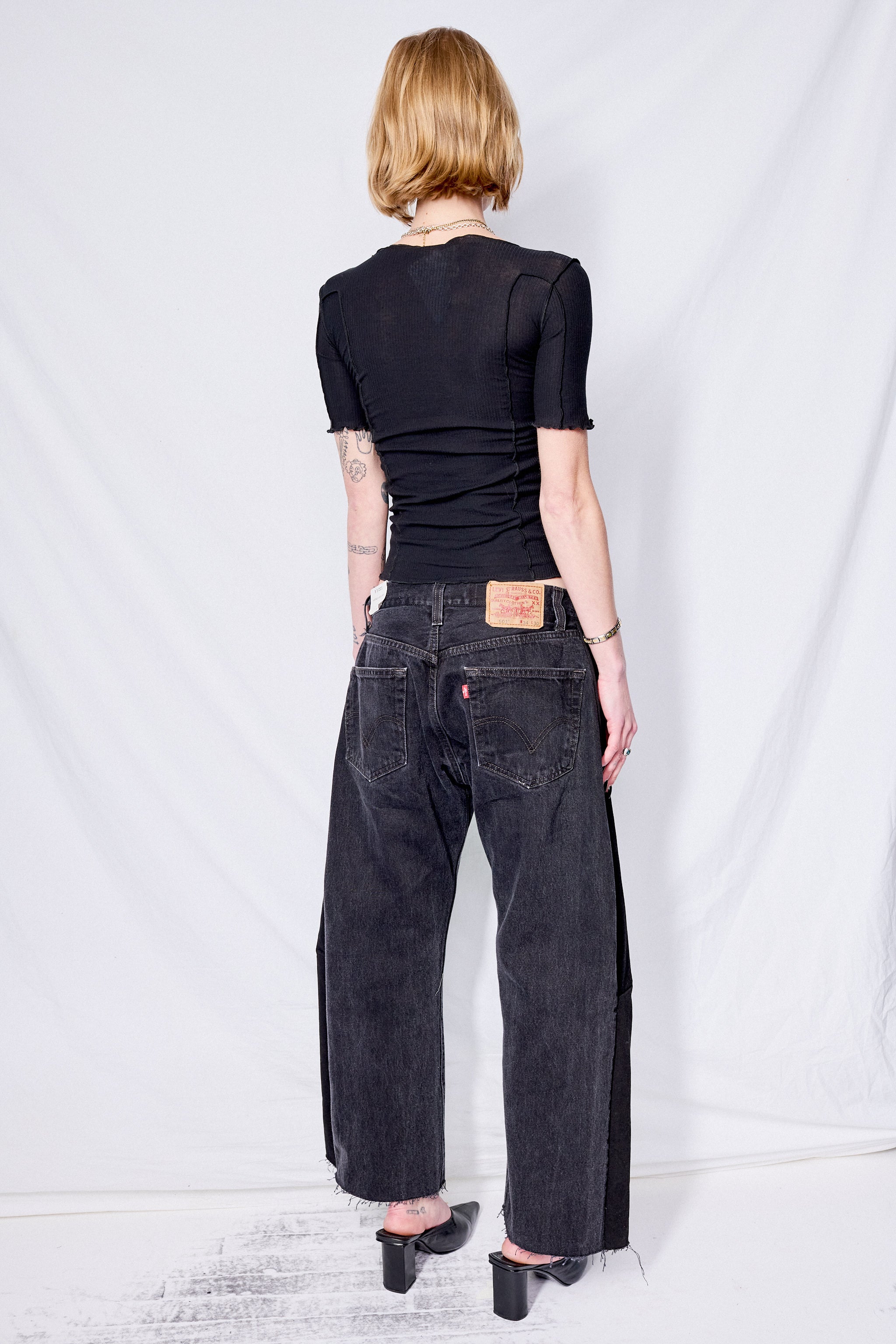 Black Omato 3/4 Rib T-Shirt - Baserange – Assembly New York