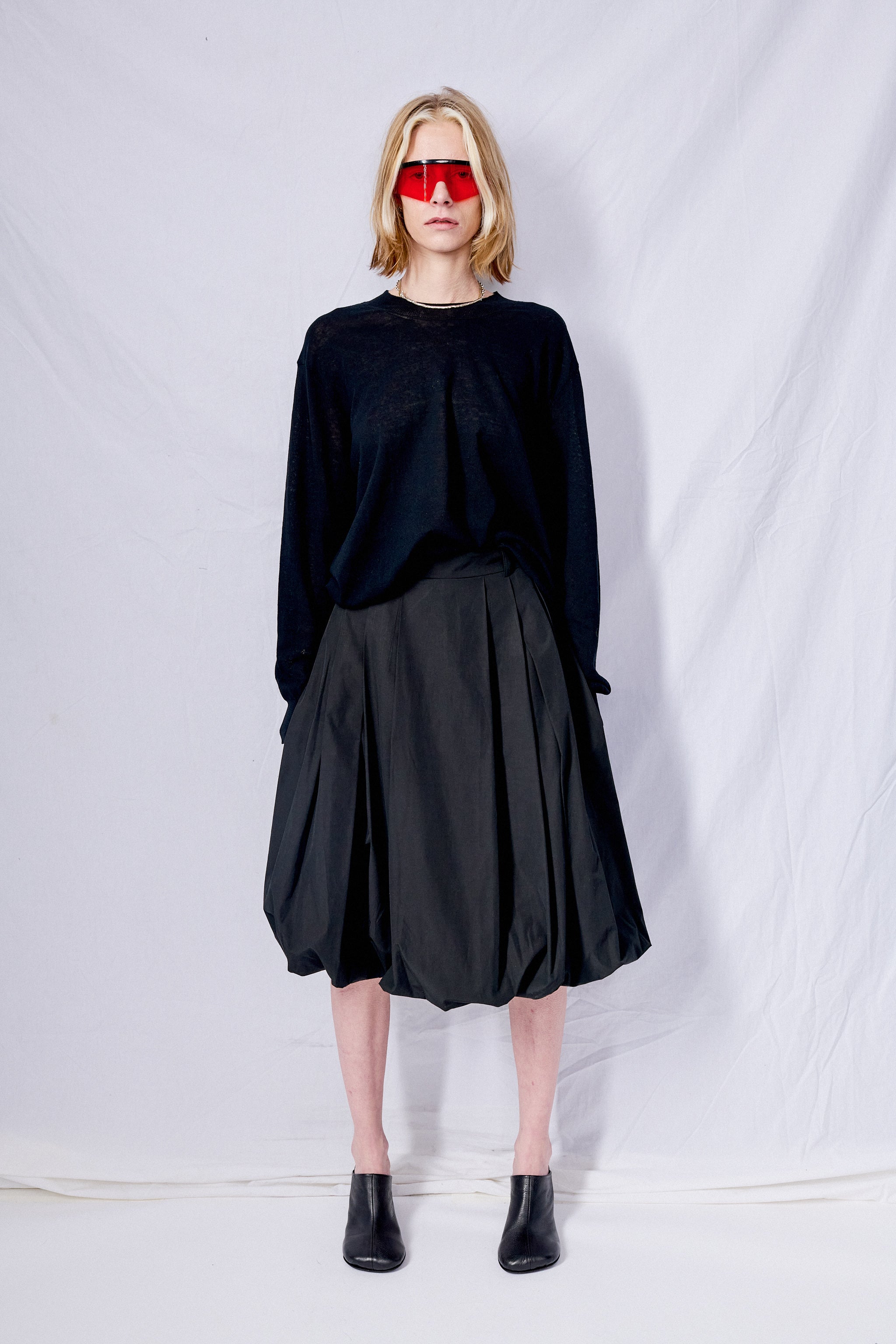 Black Paperly Crewneck Sweater
