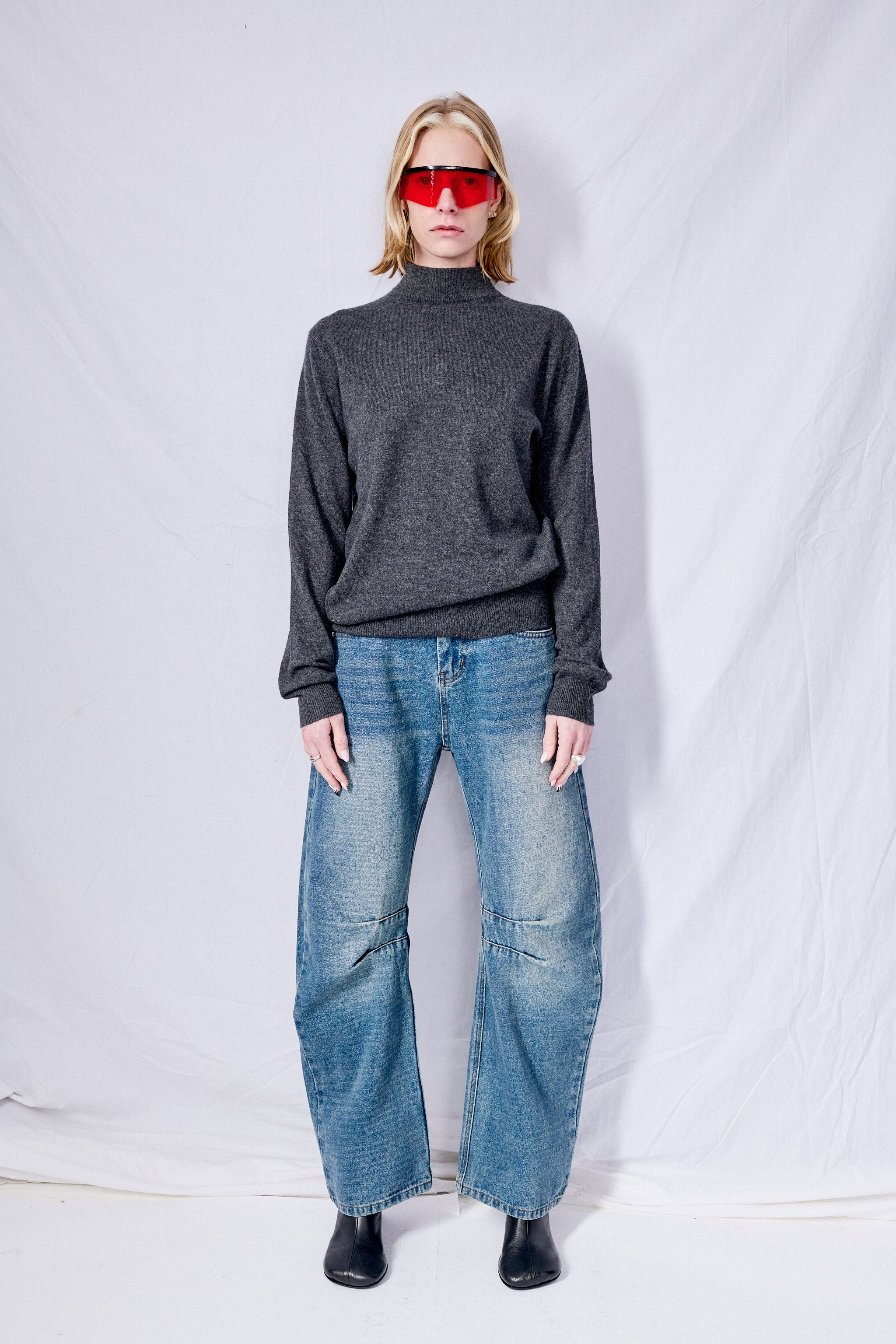 Indigo Darted Leg Jeans
