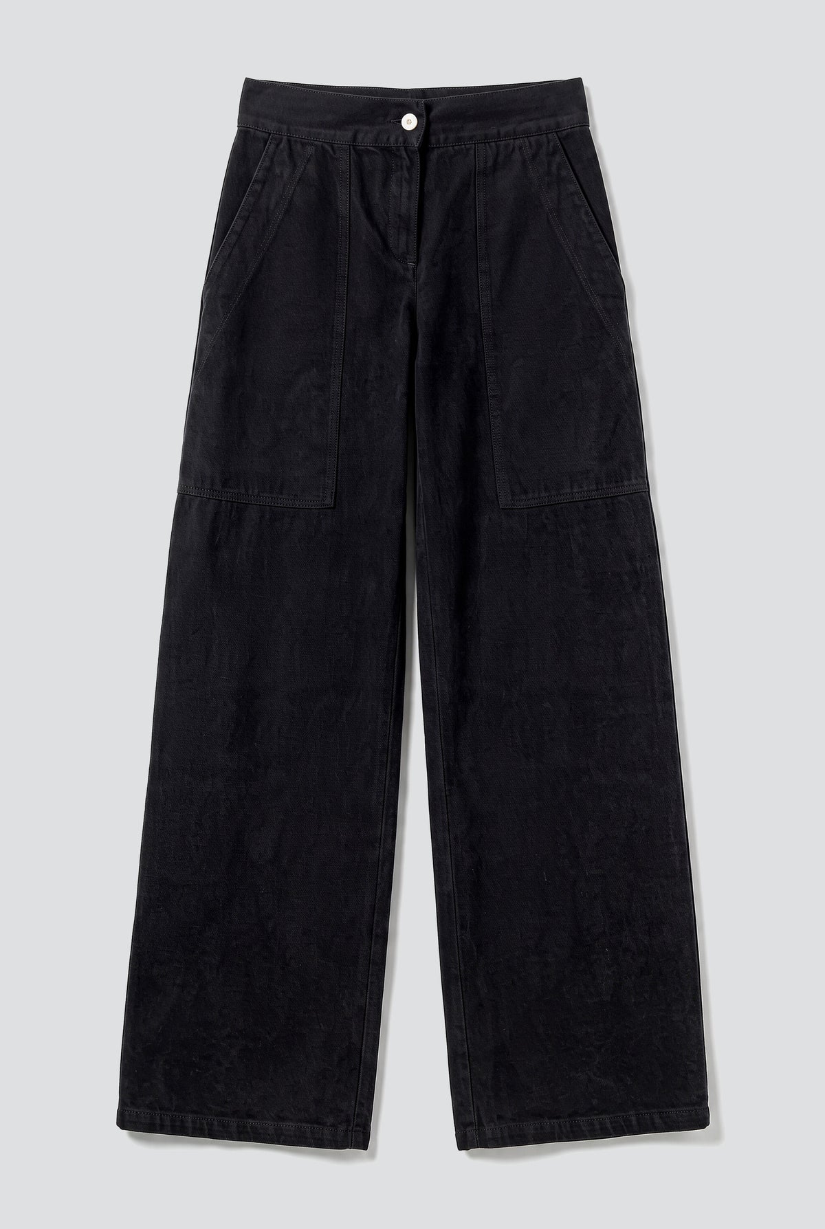 Black Denim Simple Pant
