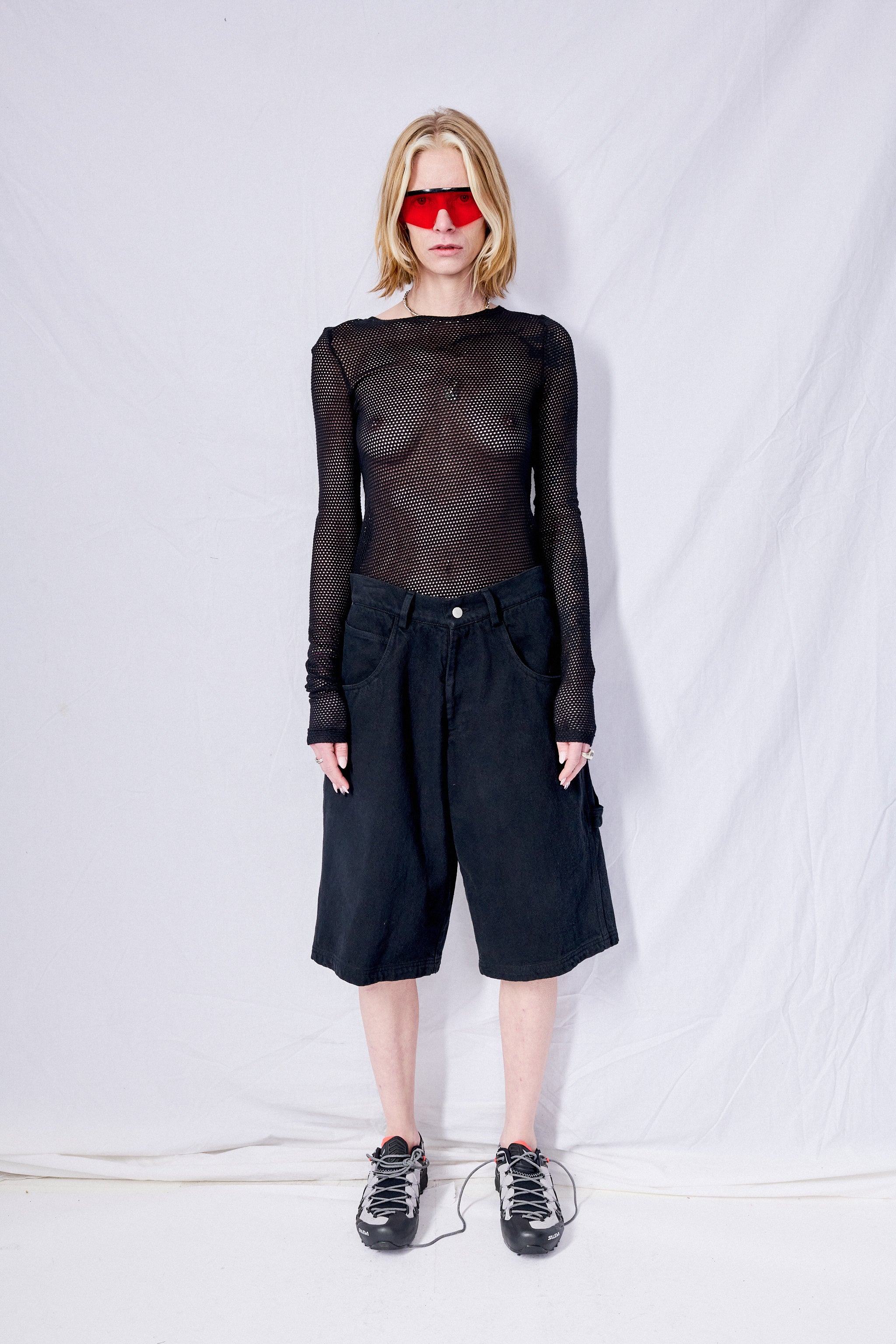 Black Denim Painter Short