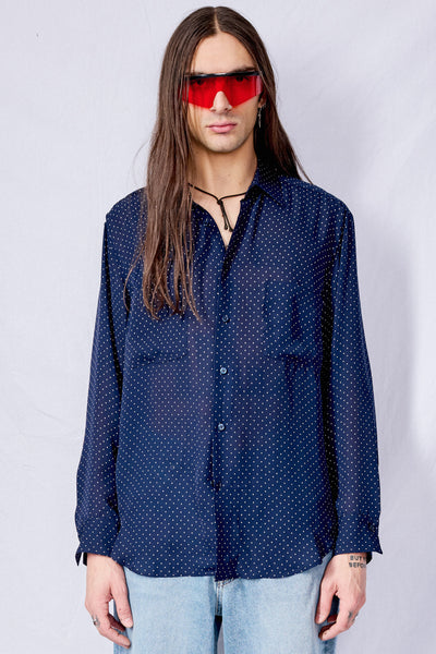 blue polka dot shirt dress Billy T The Dot Dot Dress main image 0