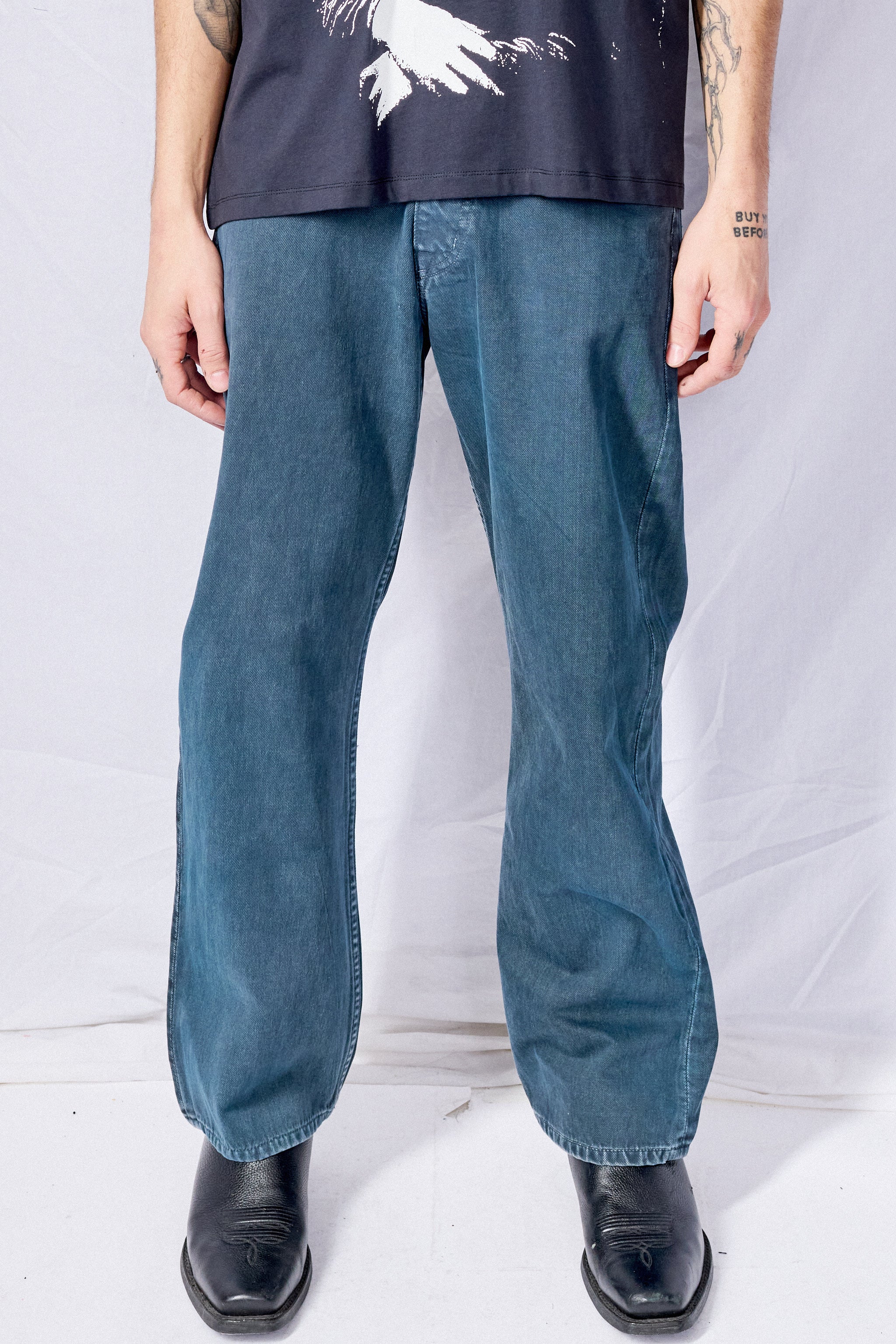 Stone Blue Andre Wide Leg Jean