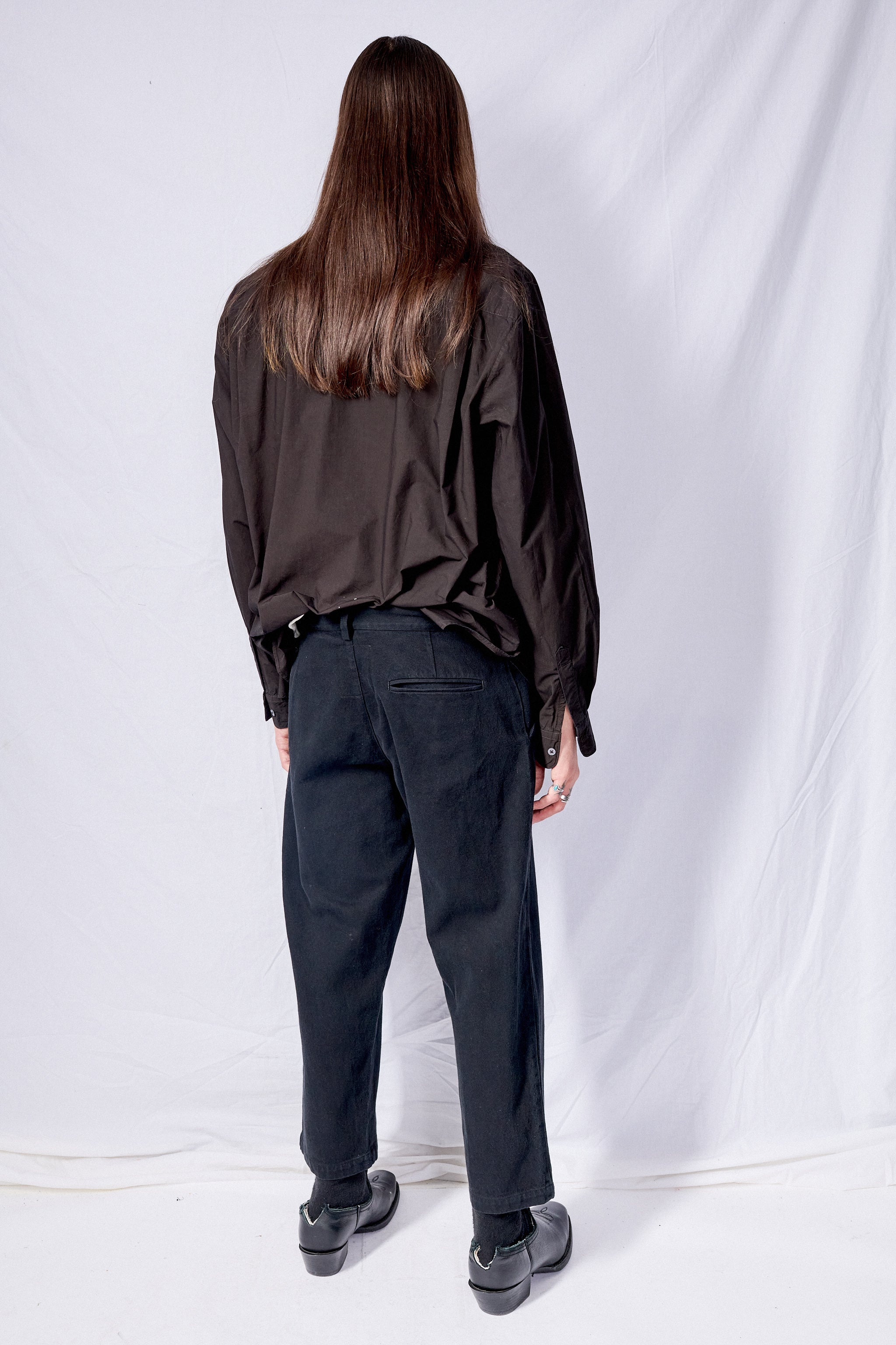 Black Denim Curve Pant