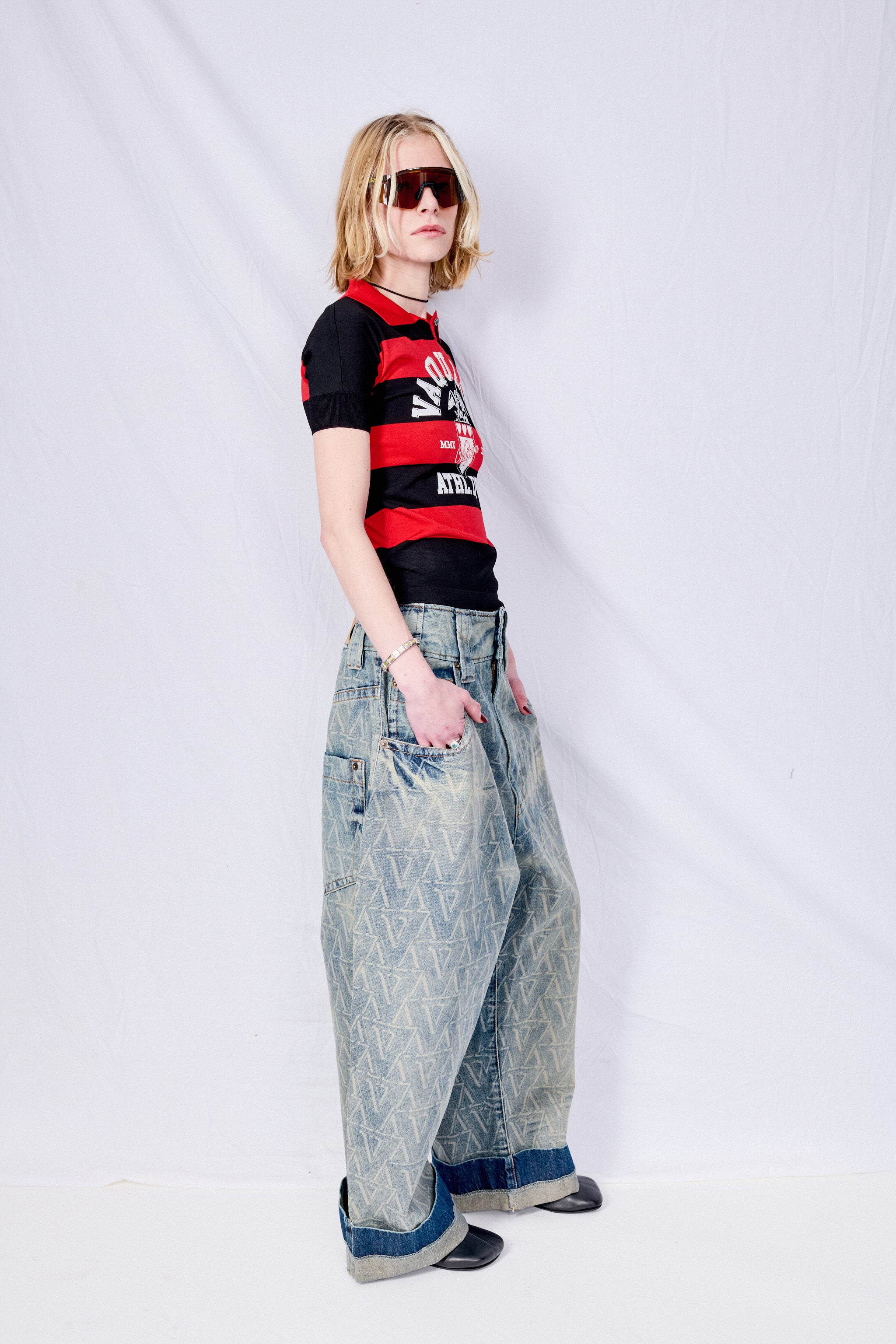 Blue Woven Baby Jeans