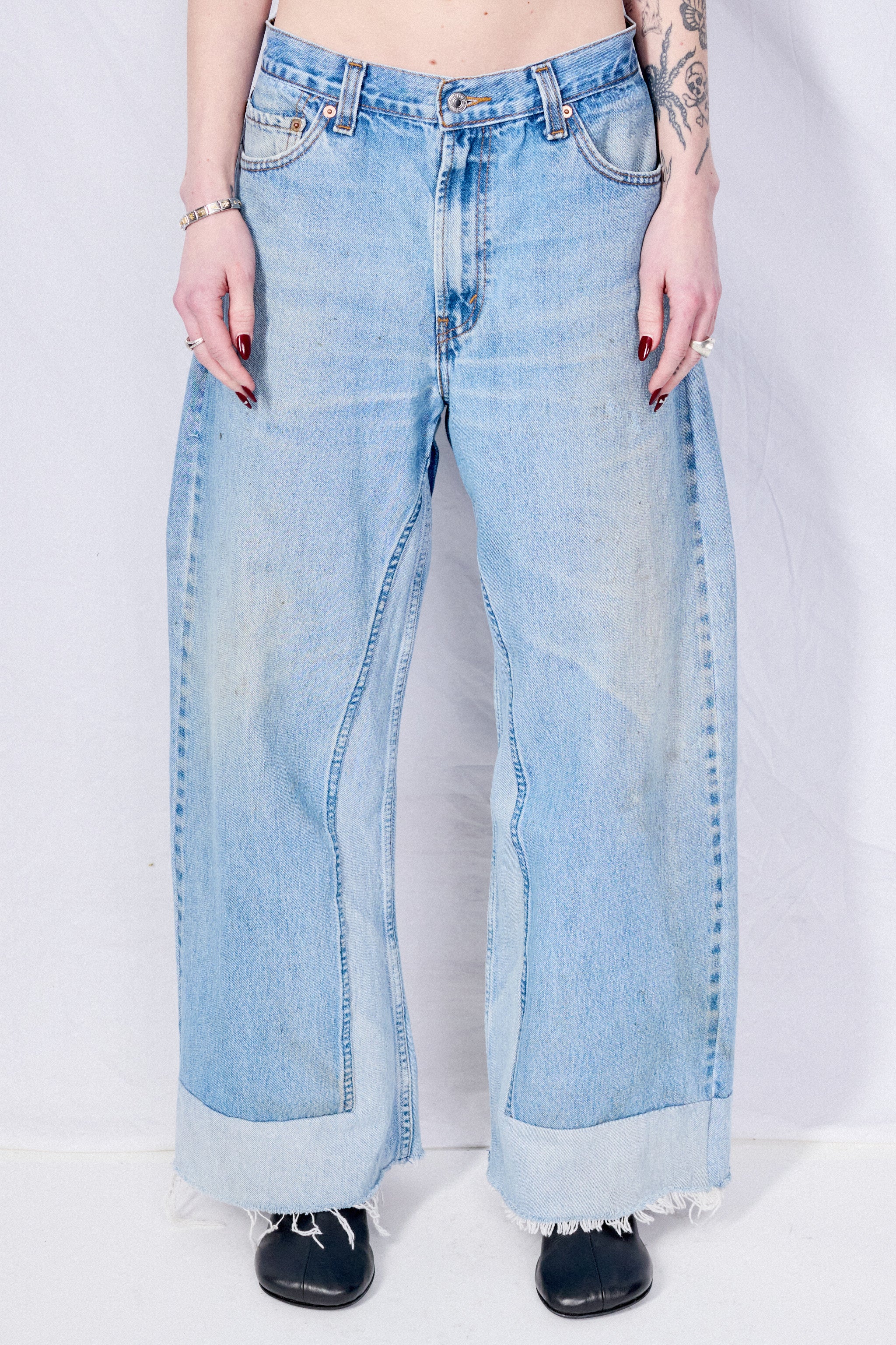 Vintage Indigo Reworked Culotte Jean