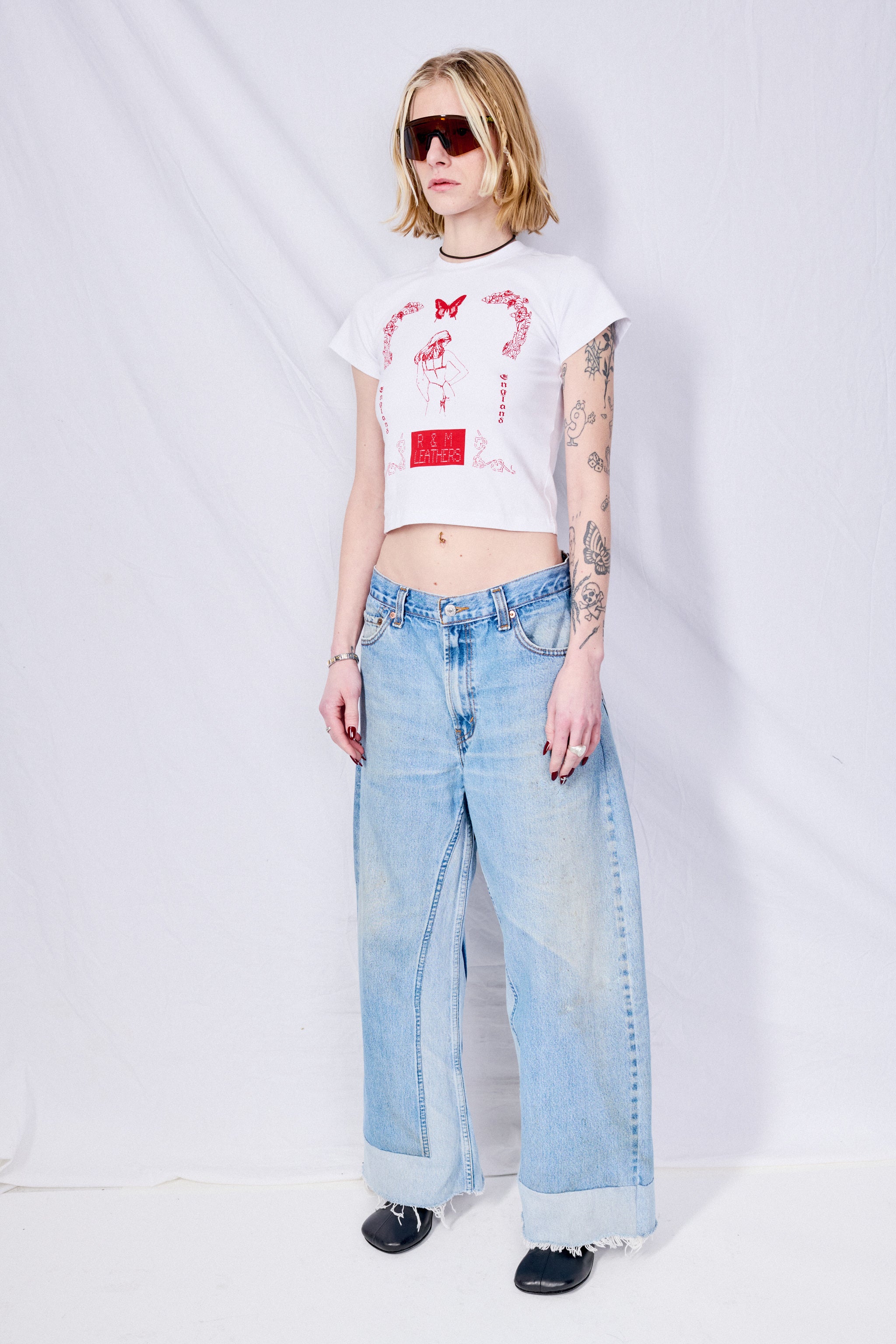 Vintage Indigo Reworked Culotte Jean