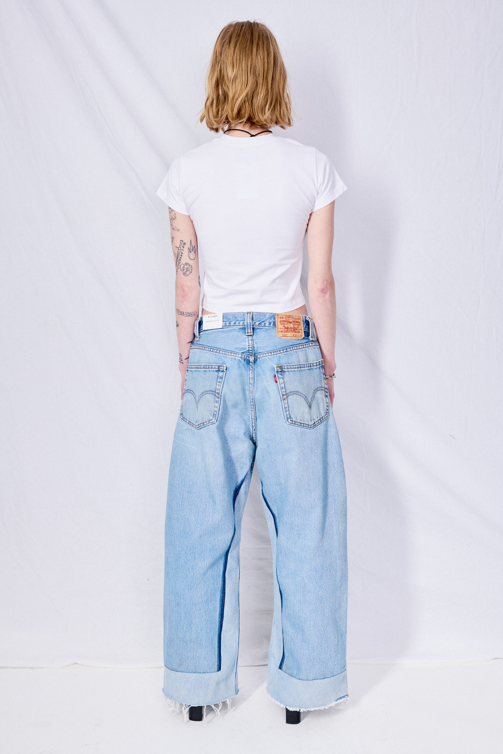 Vintage Indigo Reworked Culotte Jean