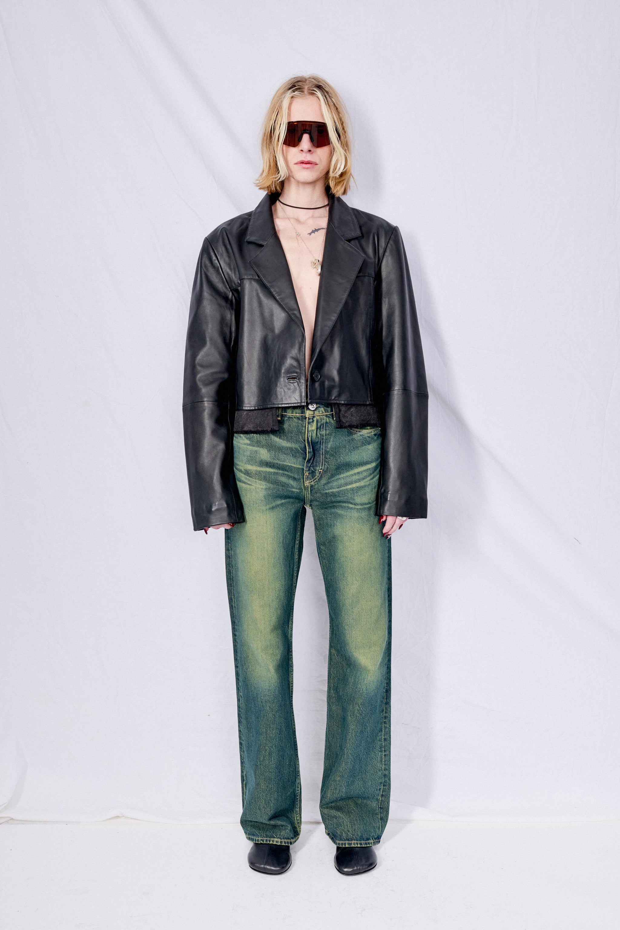 Black Bonn Cropped Jacket