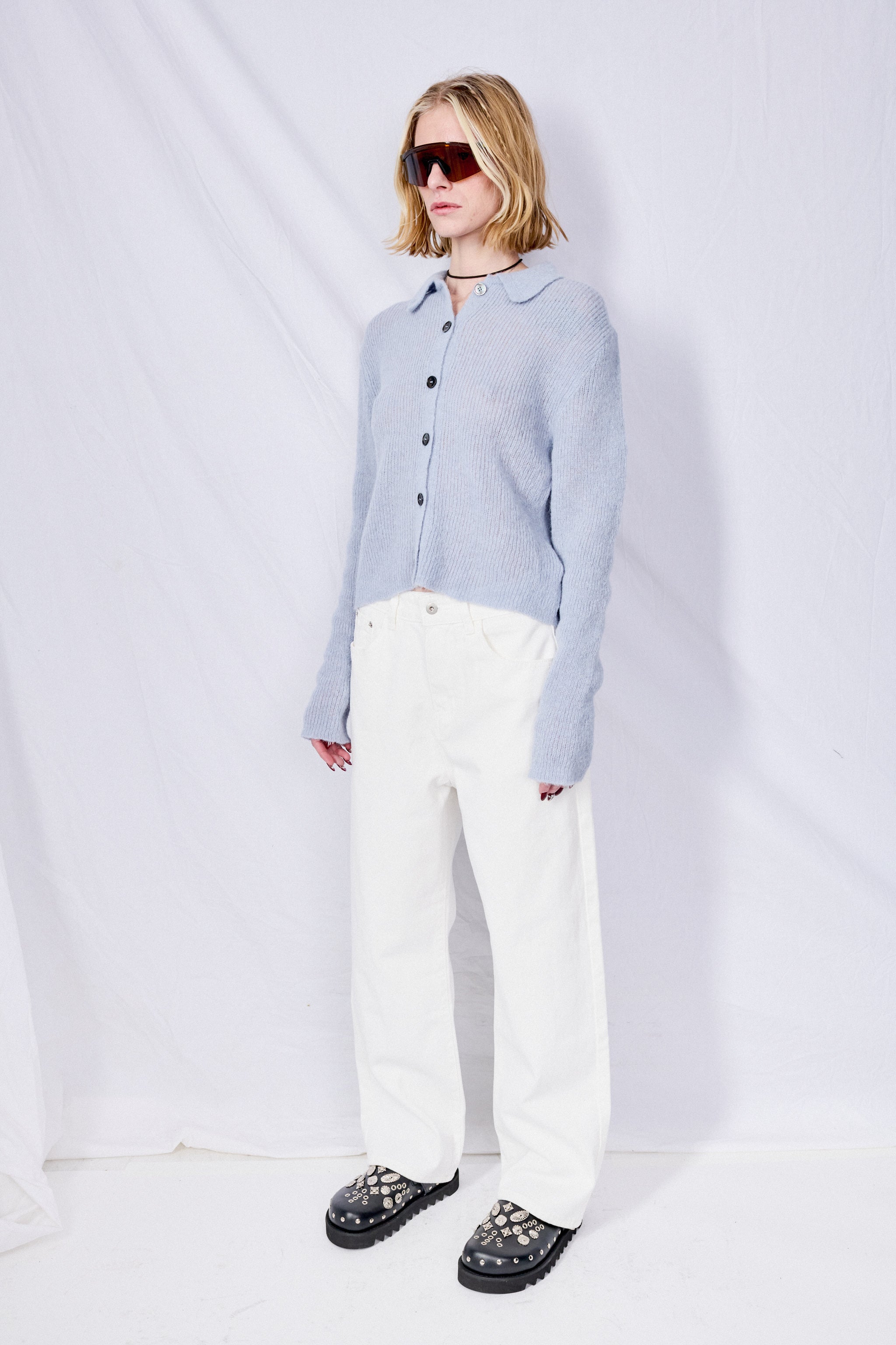 Livid Blue Fuzzy Alpaca Mazzy Polo