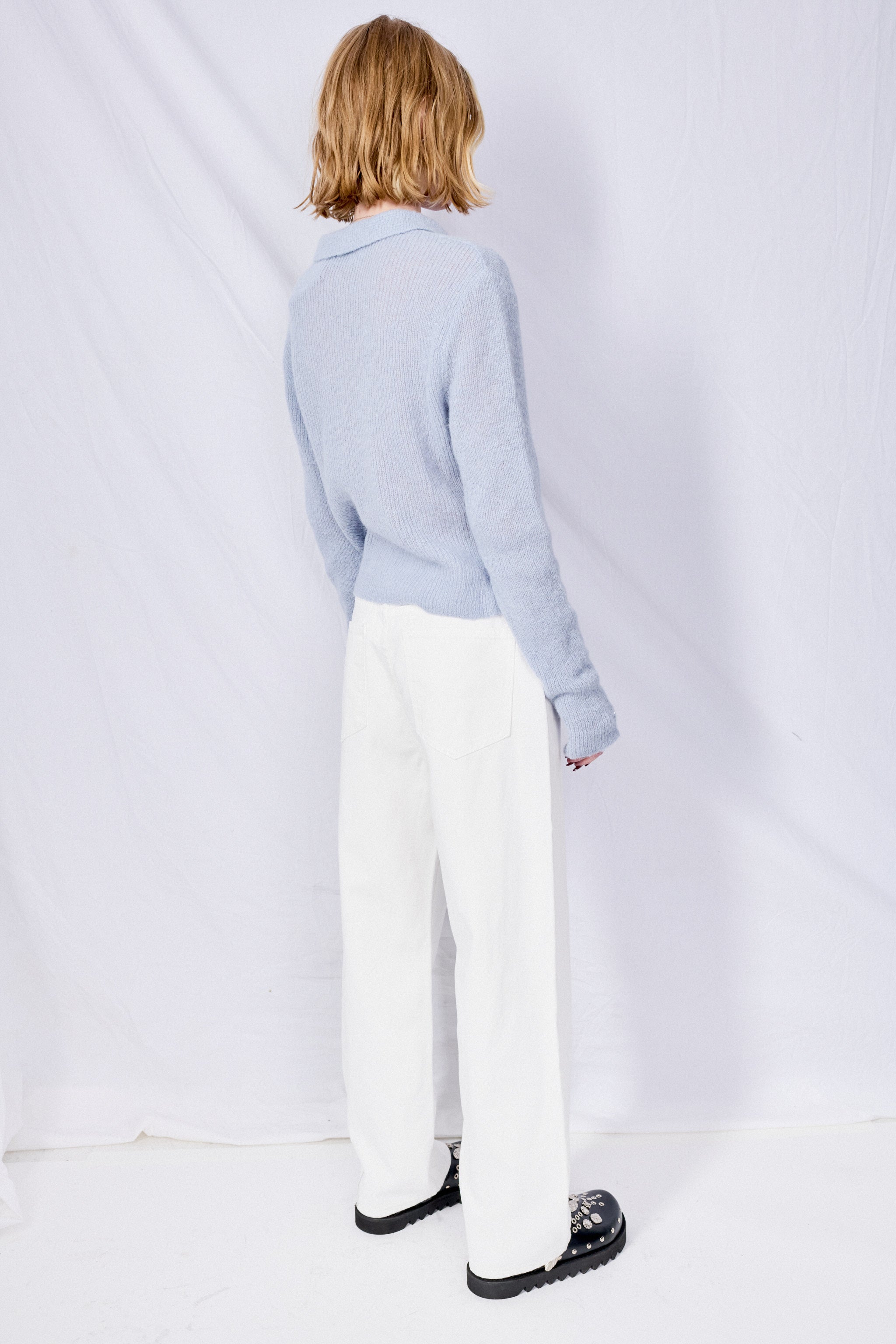 Livid Blue Fuzzy Alpaca Mazzy Polo