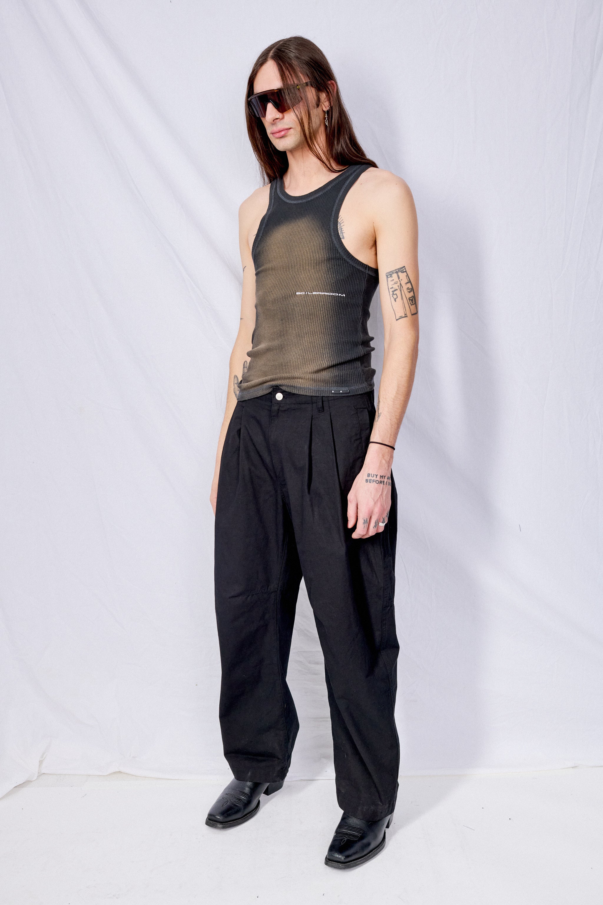 Black Ribbed Tank