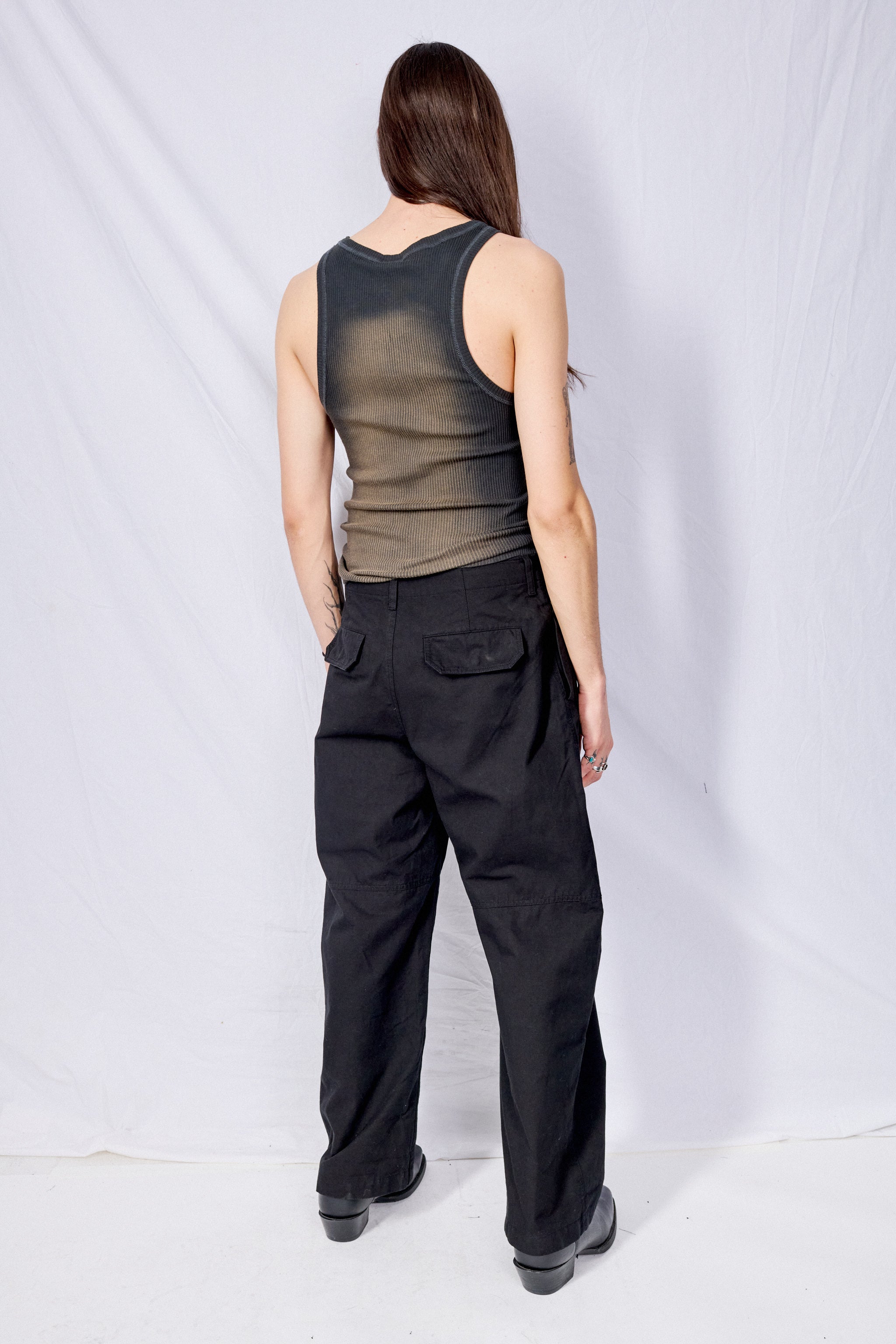 Black Ribbed Tank