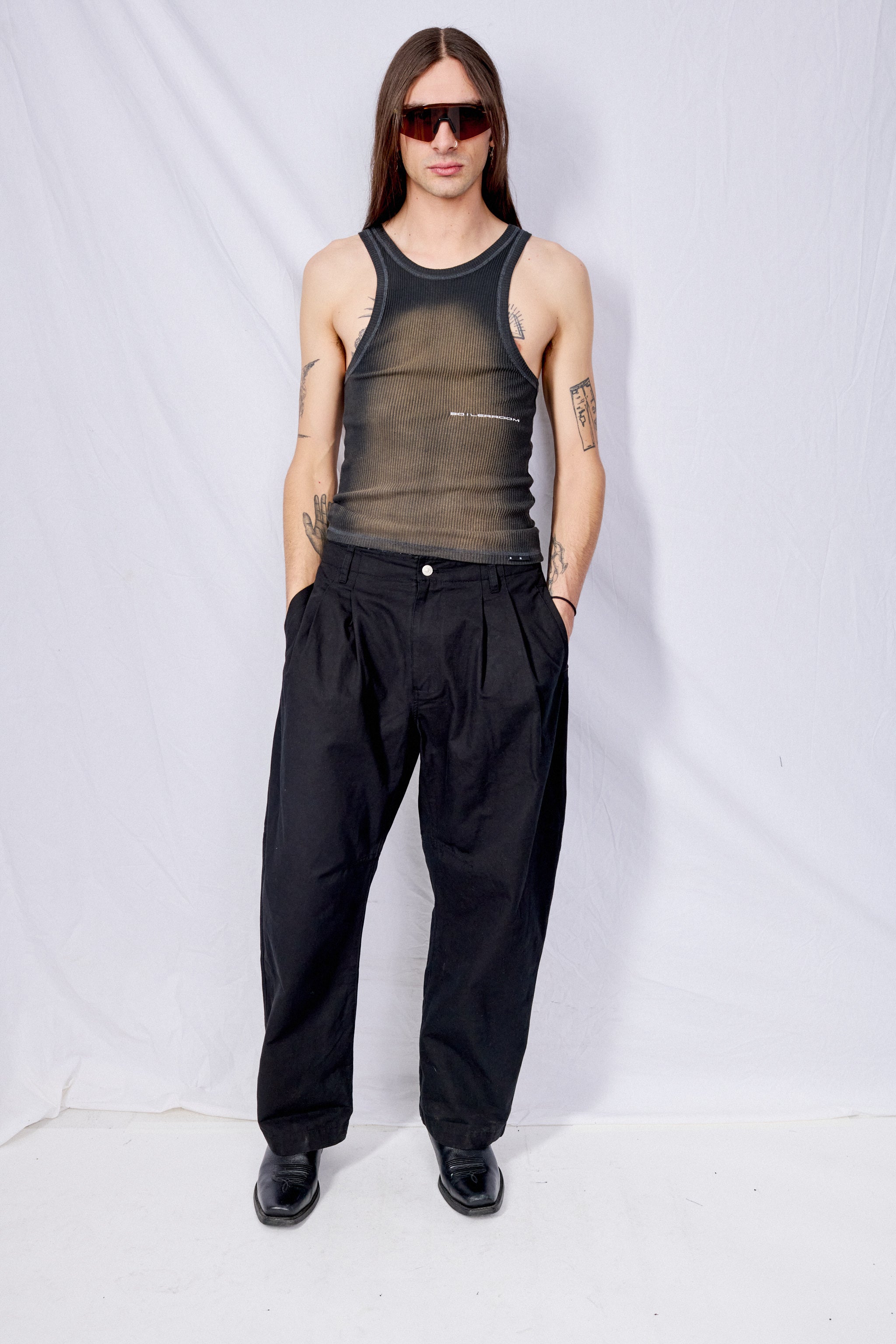 Black Ribbed Tank