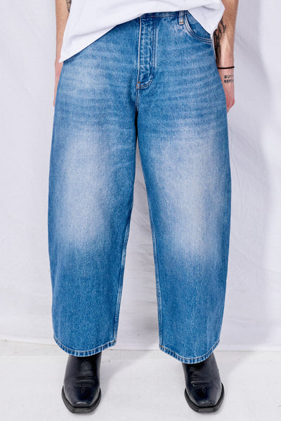 台湾発新作デニム【STUDIO DOE】Washed H-Shape Denim Pants 台湾発【STUDIO DOE】テーパード ブラッシュ デニム ジーンズ
