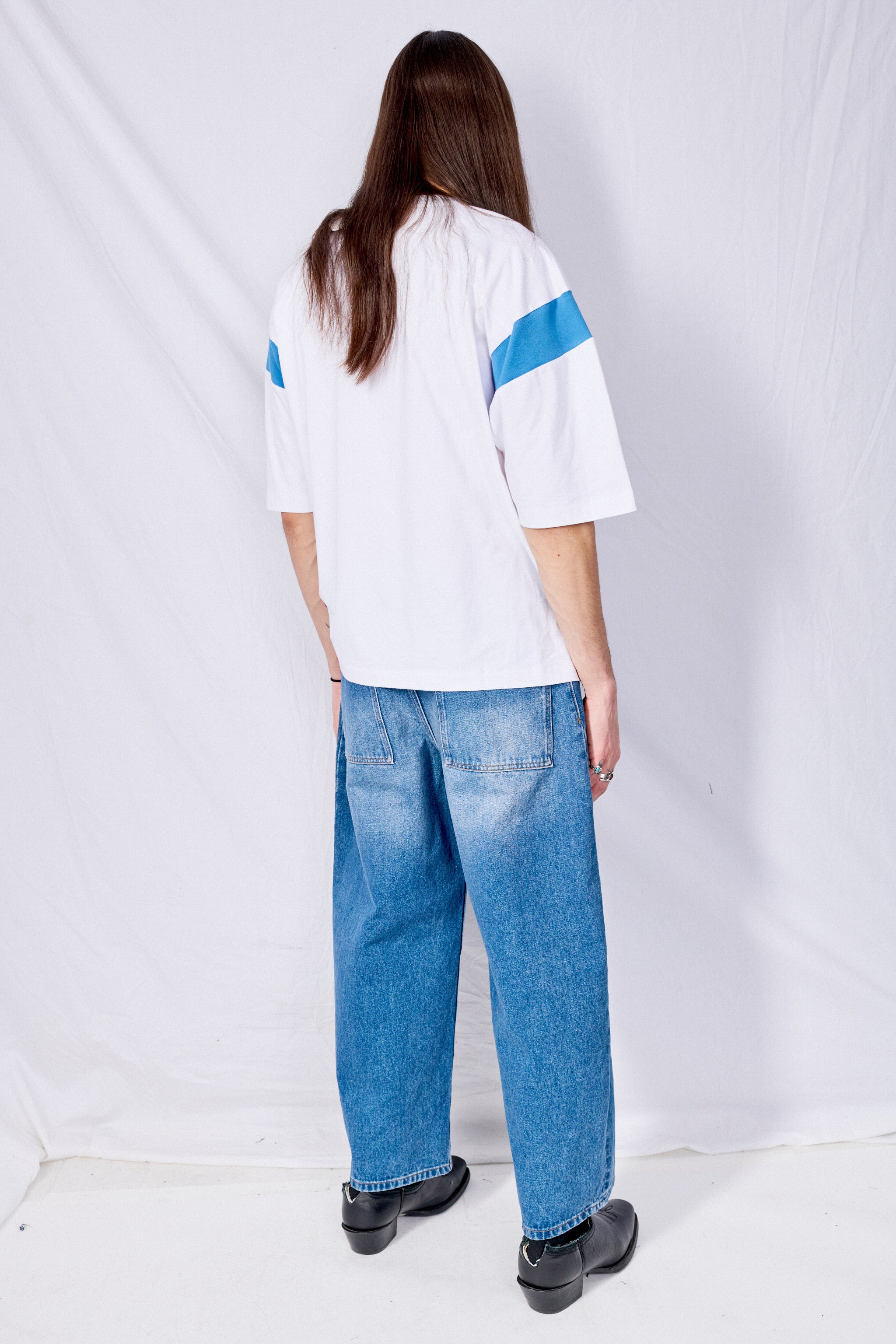 White Blue Skate T-Shirt