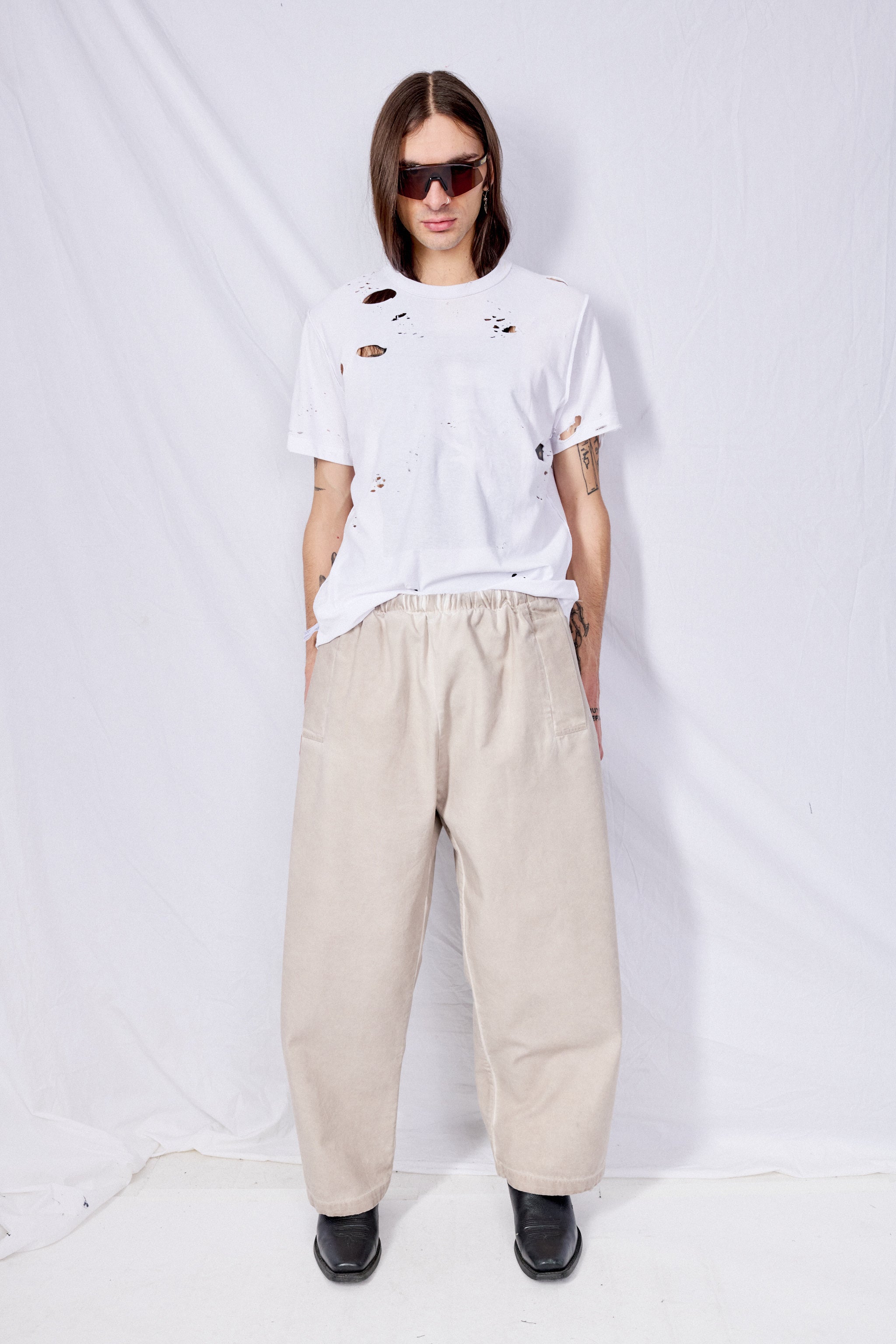 No.287 Grey Canvas Flap Pocket Trousers