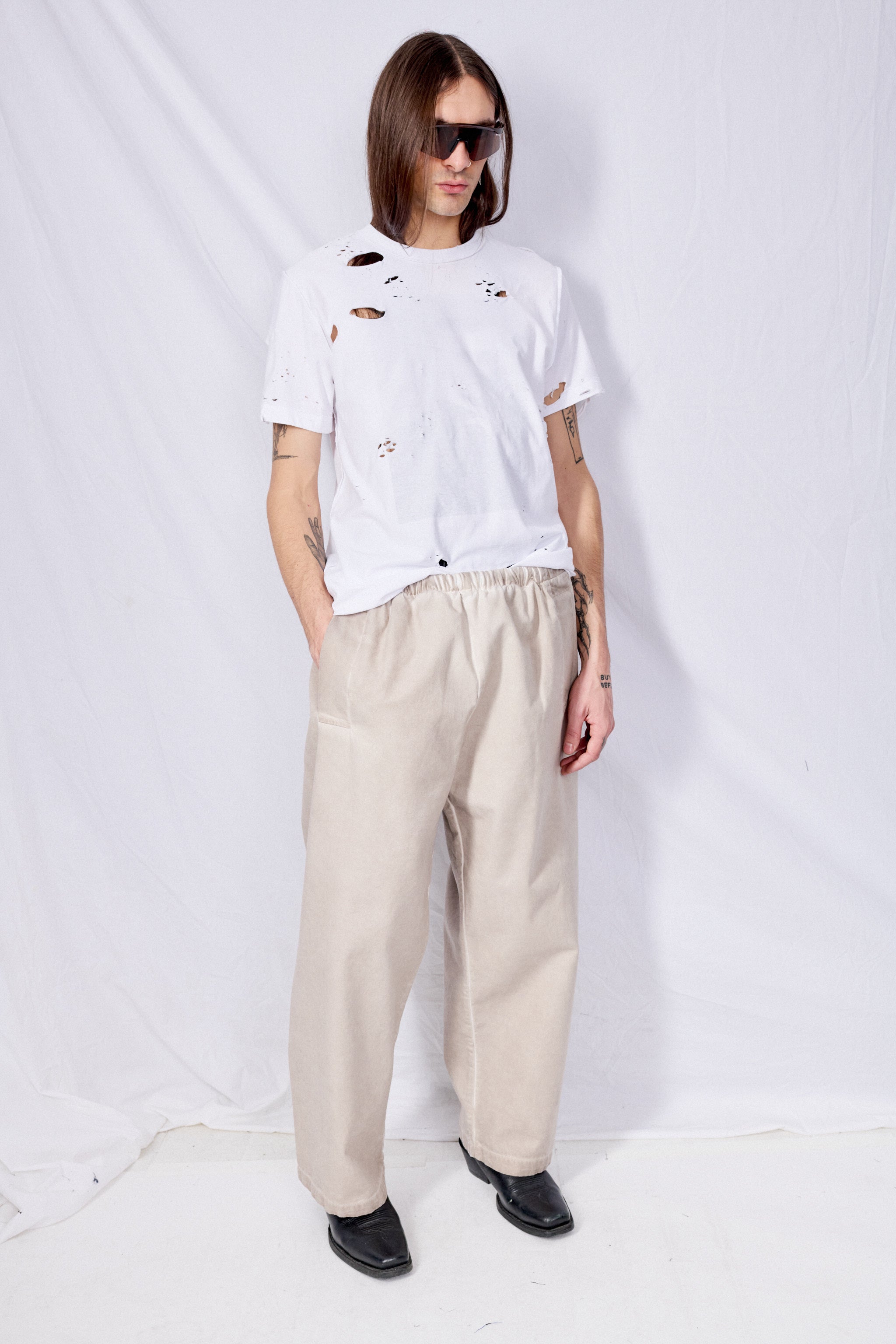 No.287 Grey Canvas Flap Pocket Trousers