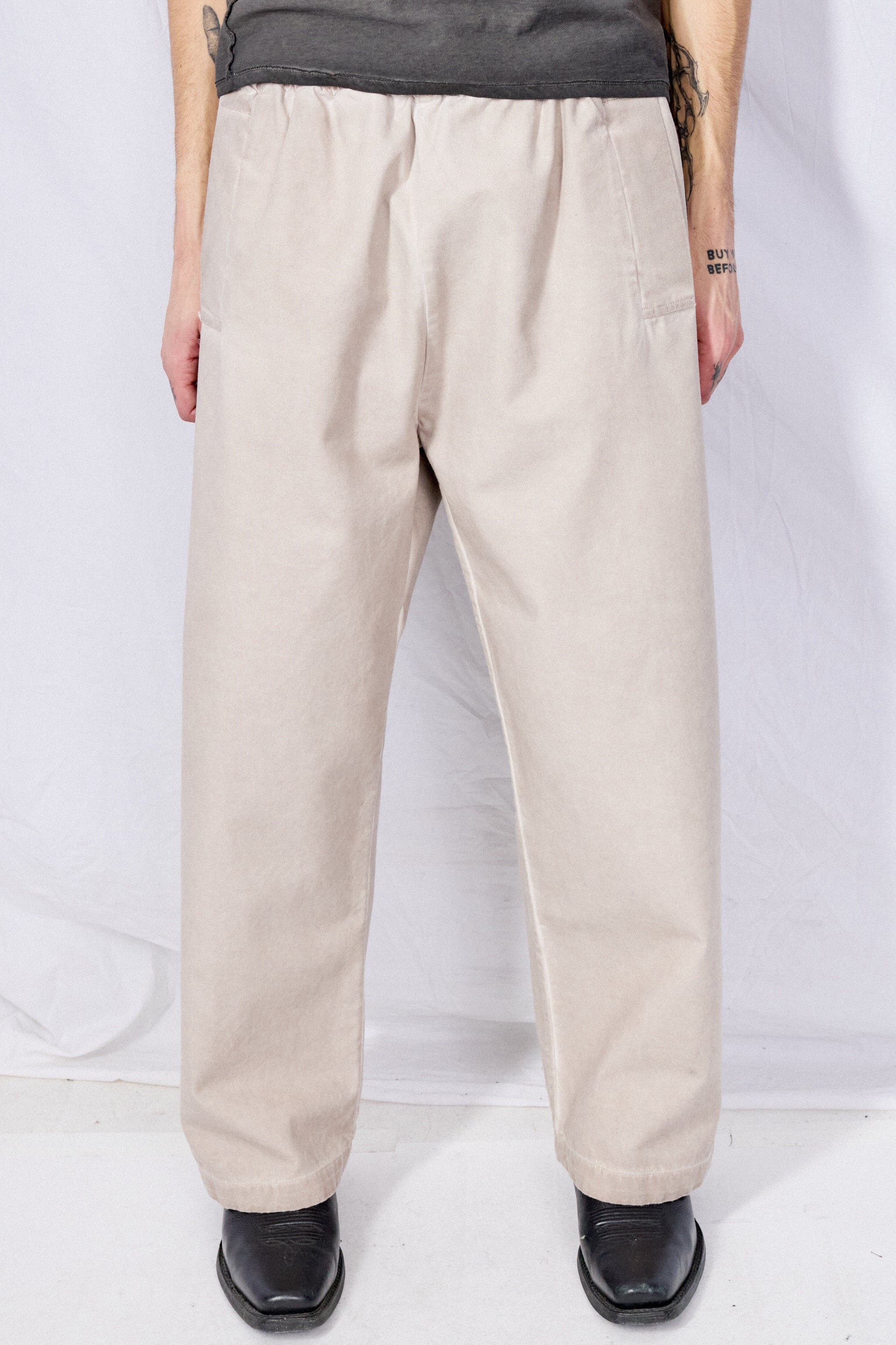 No.287 Grey Canvas Flap Pocket Trousers