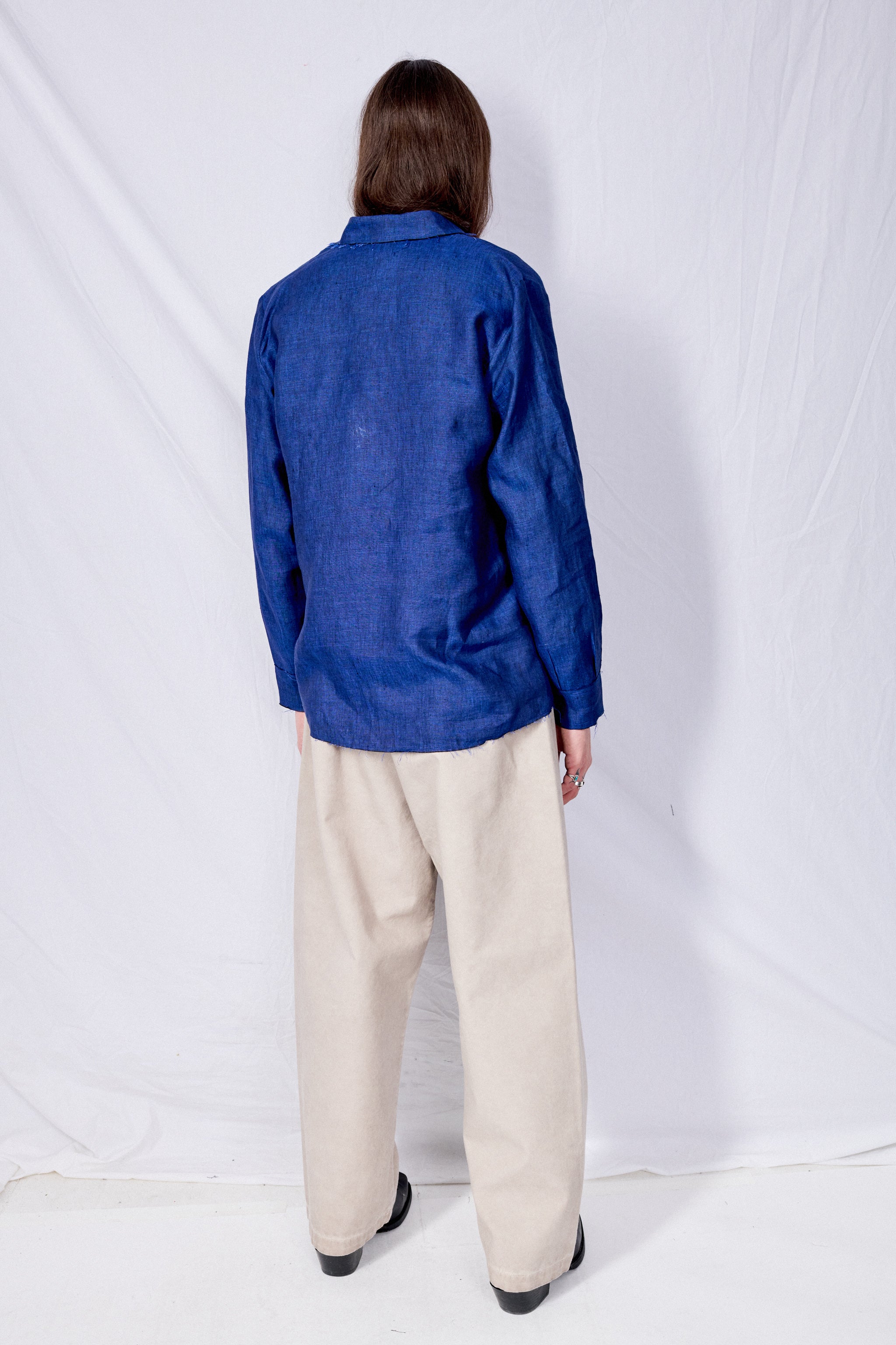 No.287 Grey Canvas Flap Pocket Trousers