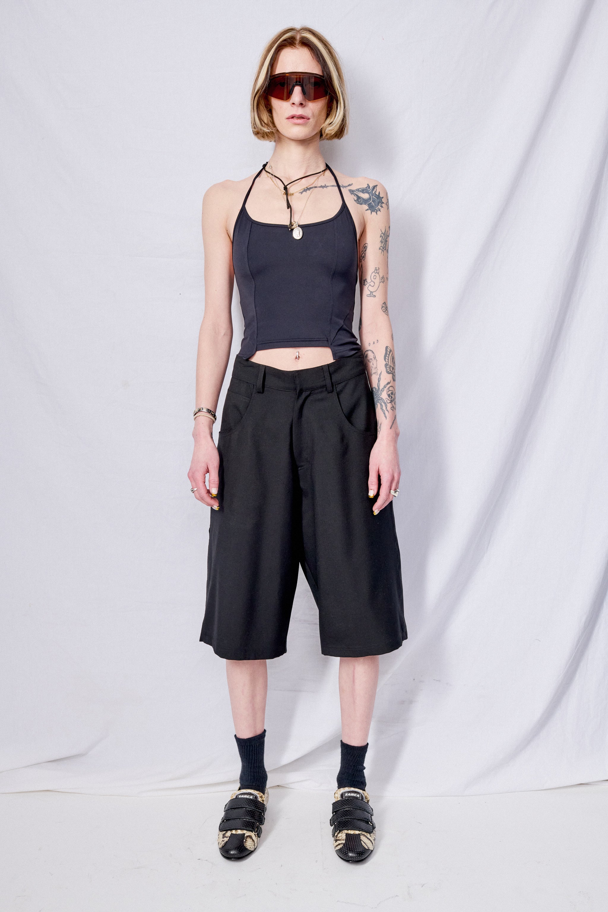 Black Suiting Painter Short