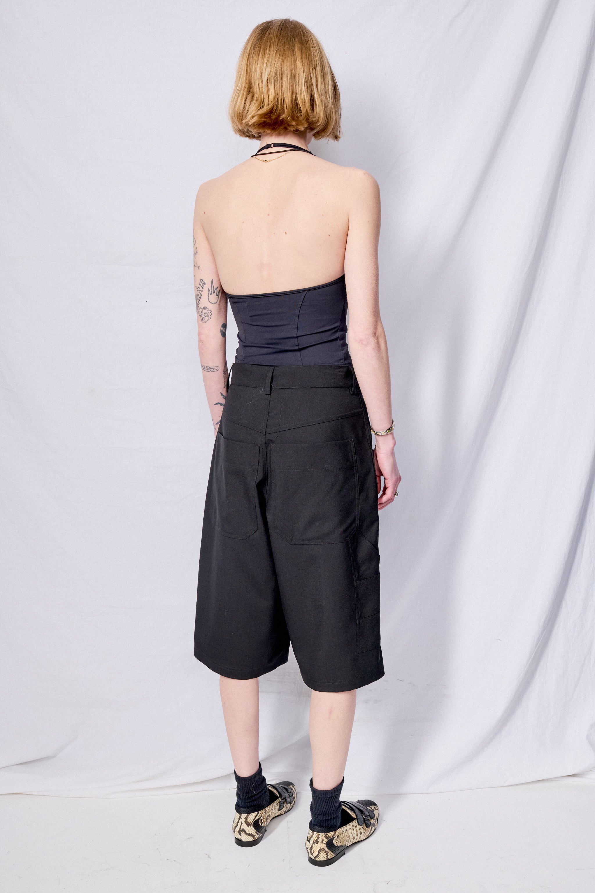 Black Suiting Painter Short