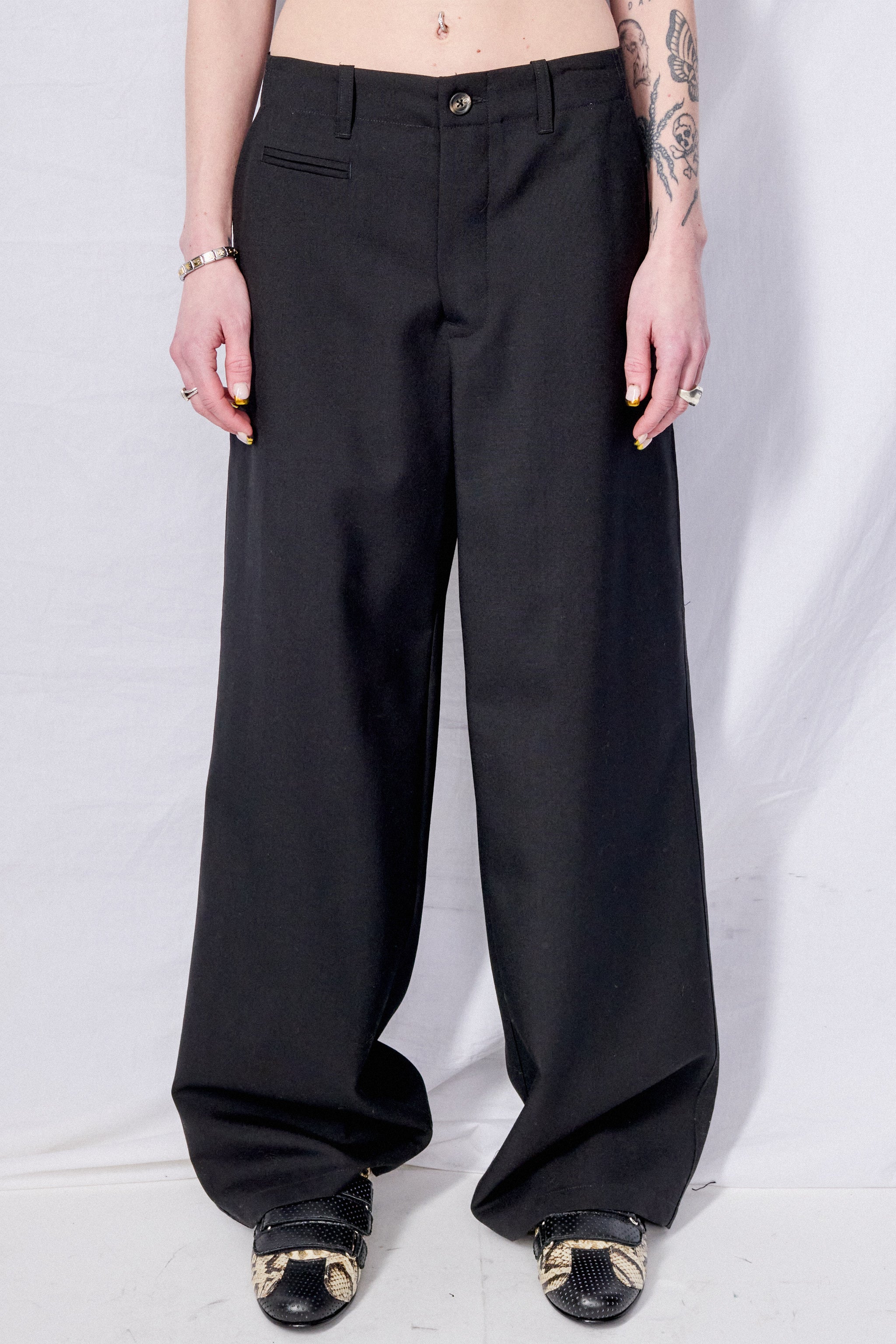 Black Suiting Full Pant