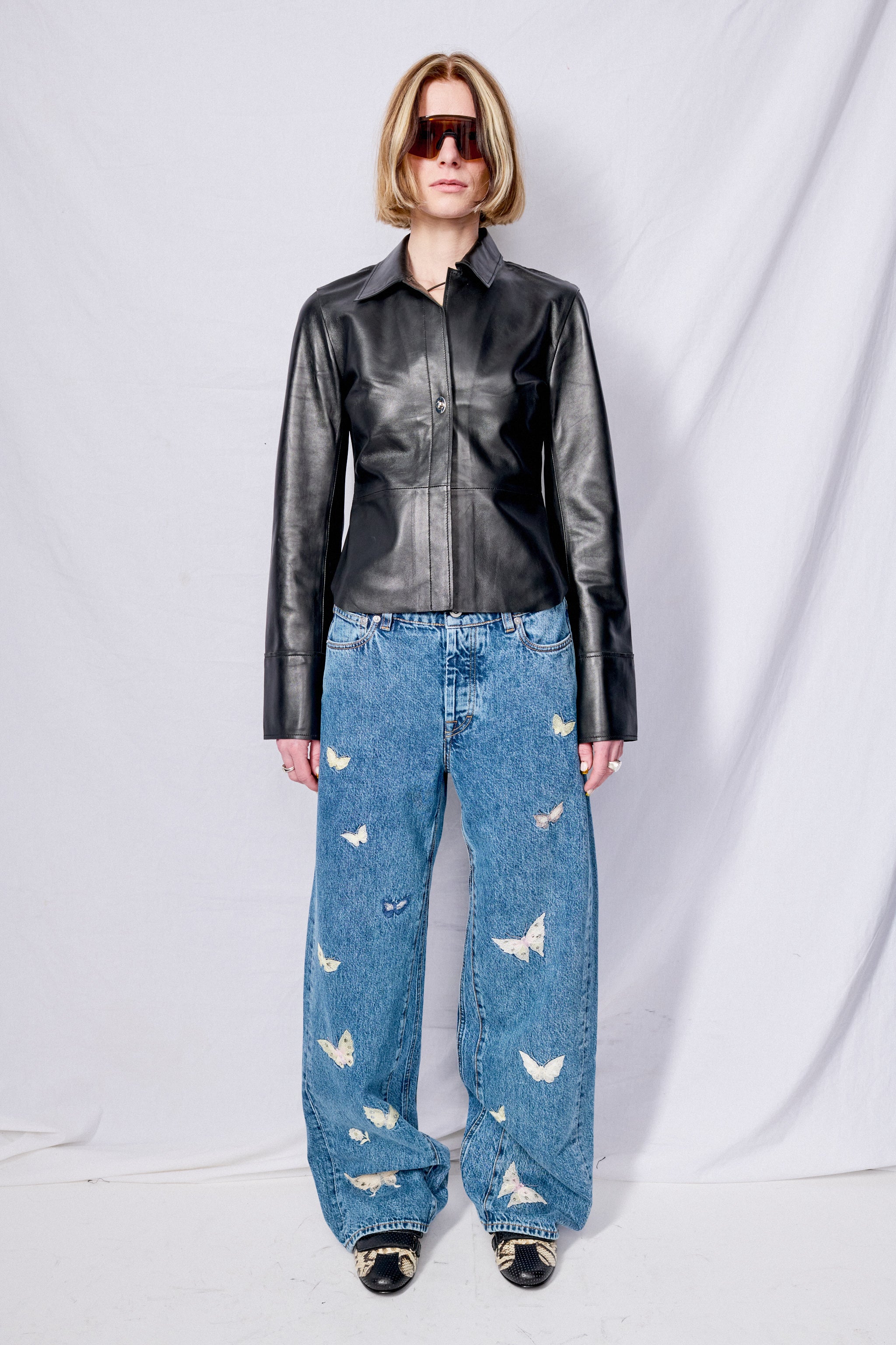 Black Lauryn Leather Shirt