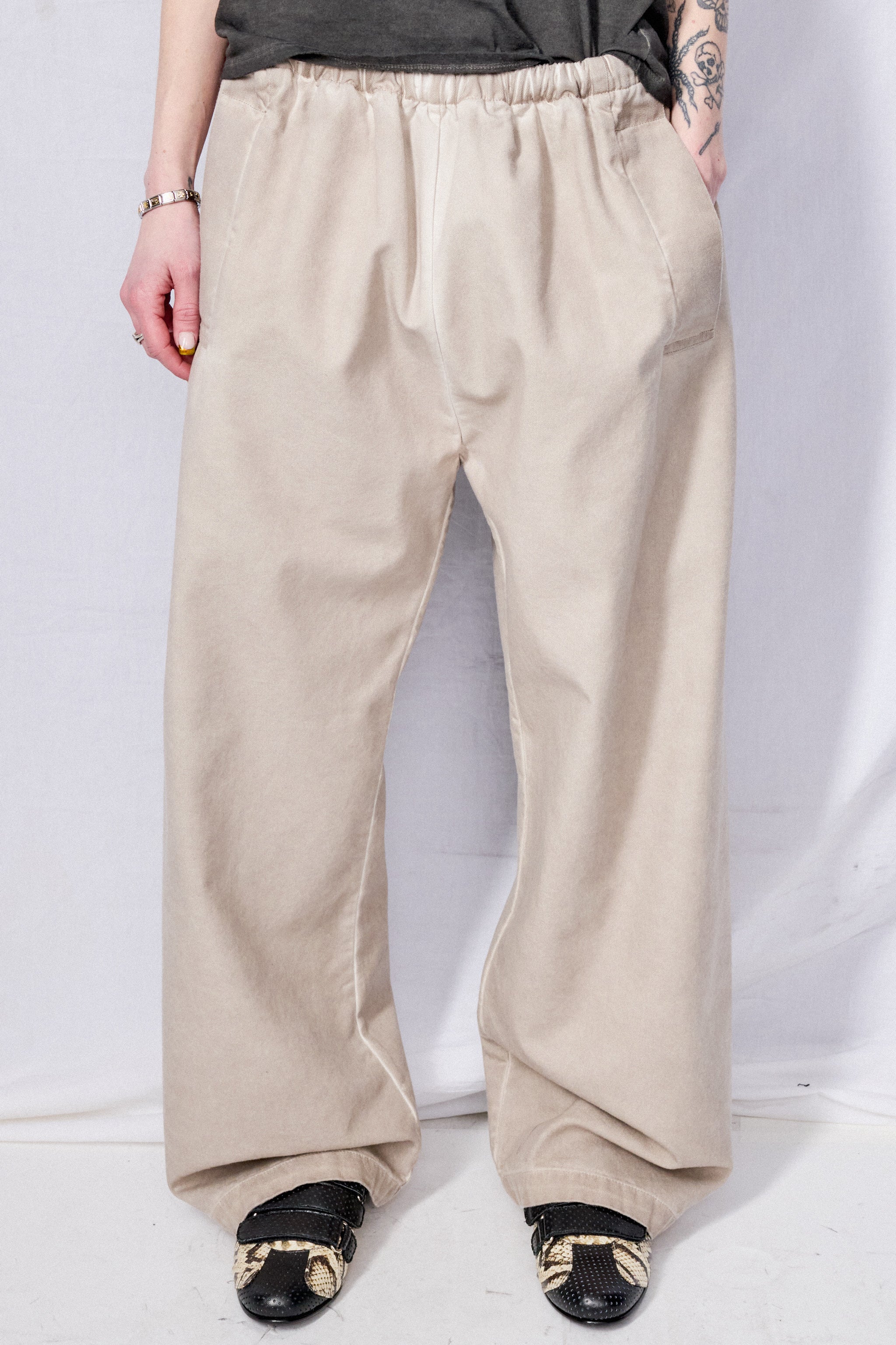 No.287 Grey Canvas Flap Pocket Trousers
