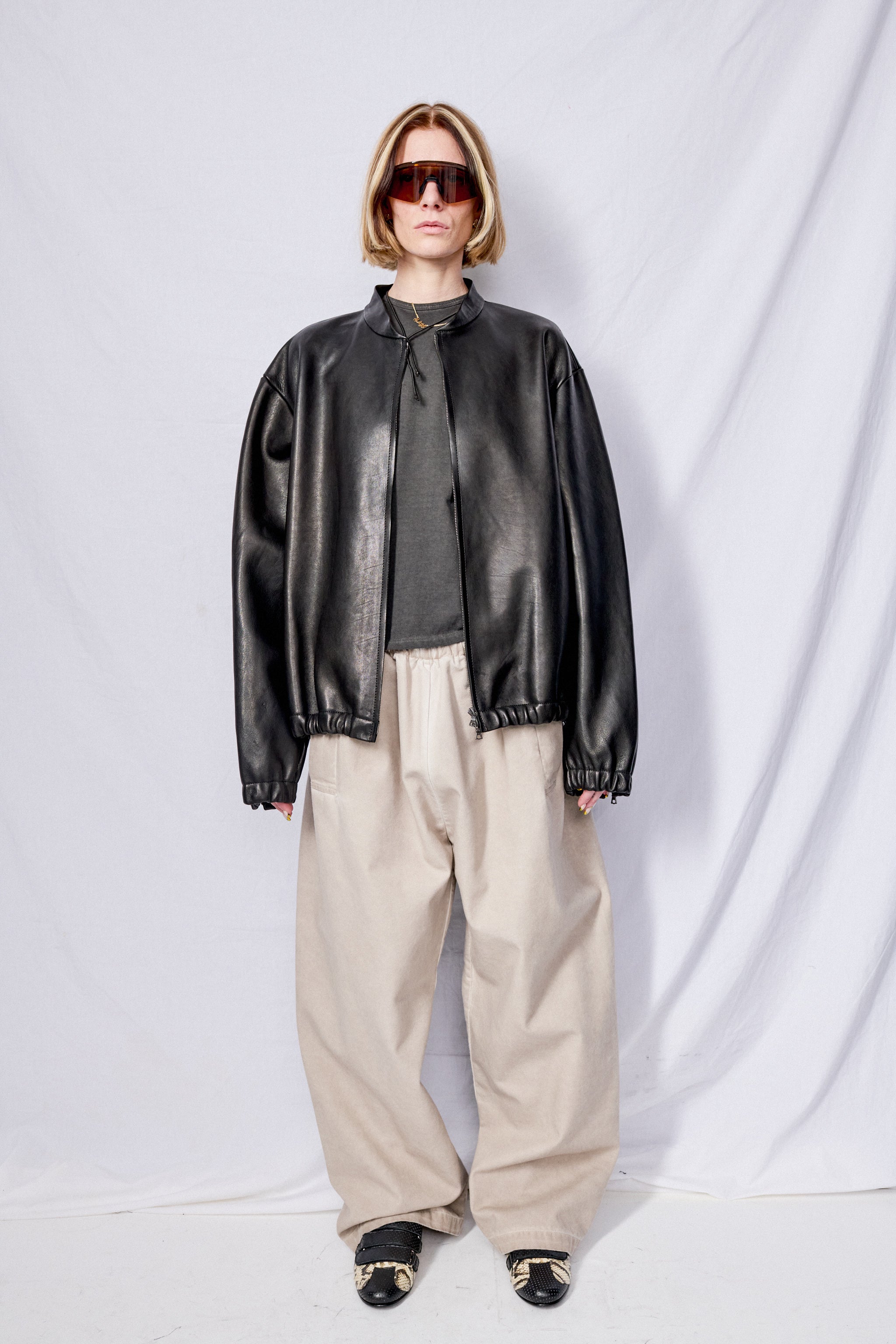 No.306 Black Leather Six Zipper Jacket