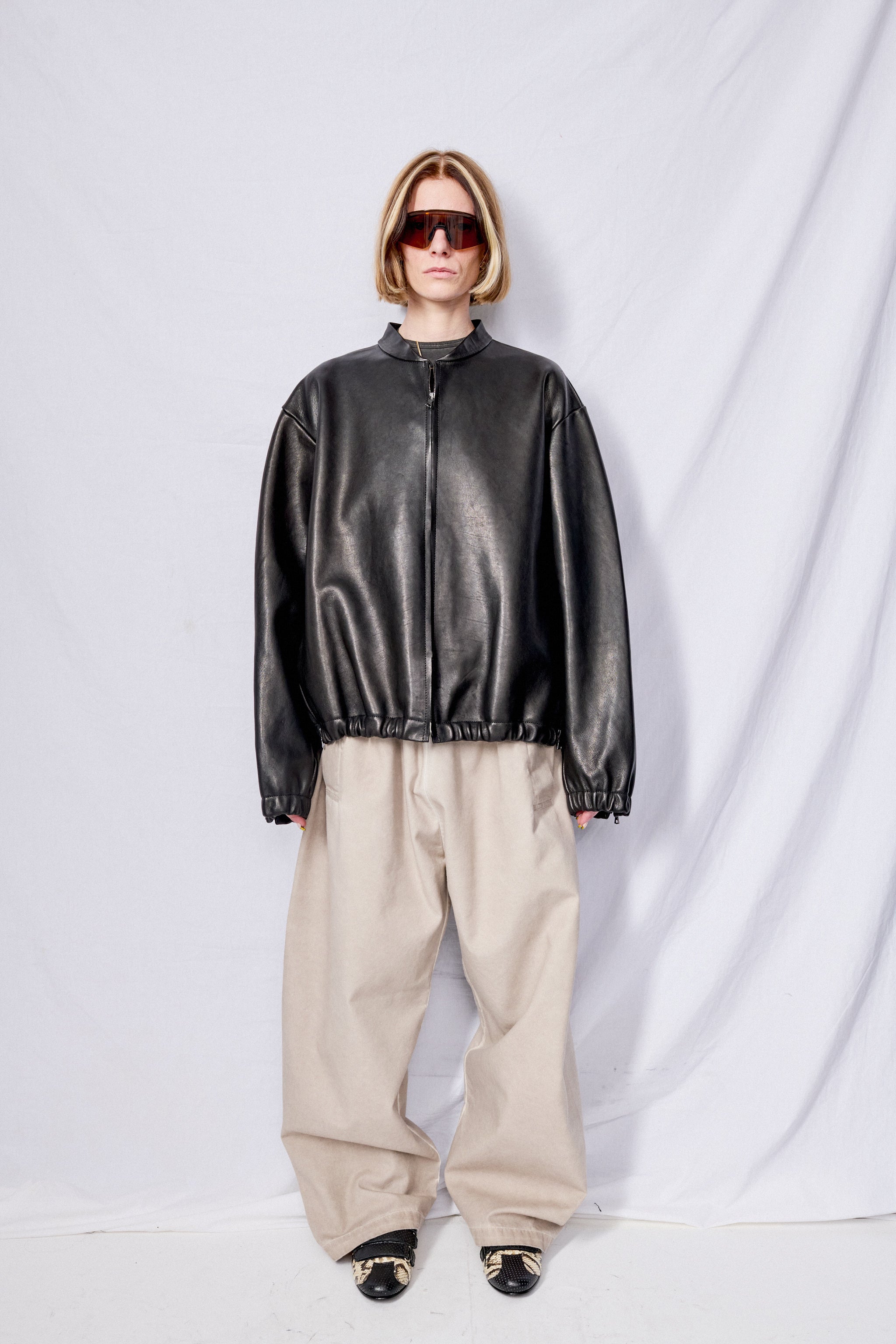 No.306 Black Leather Six Zipper Jacket