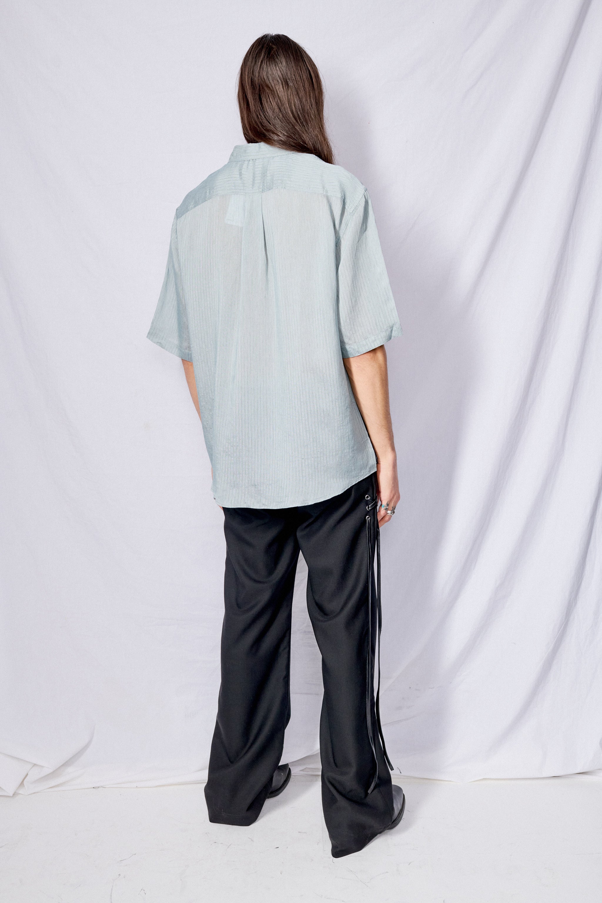 Geo Stripe Ceremonial Viscose Beyond Shirt Shortsleeve