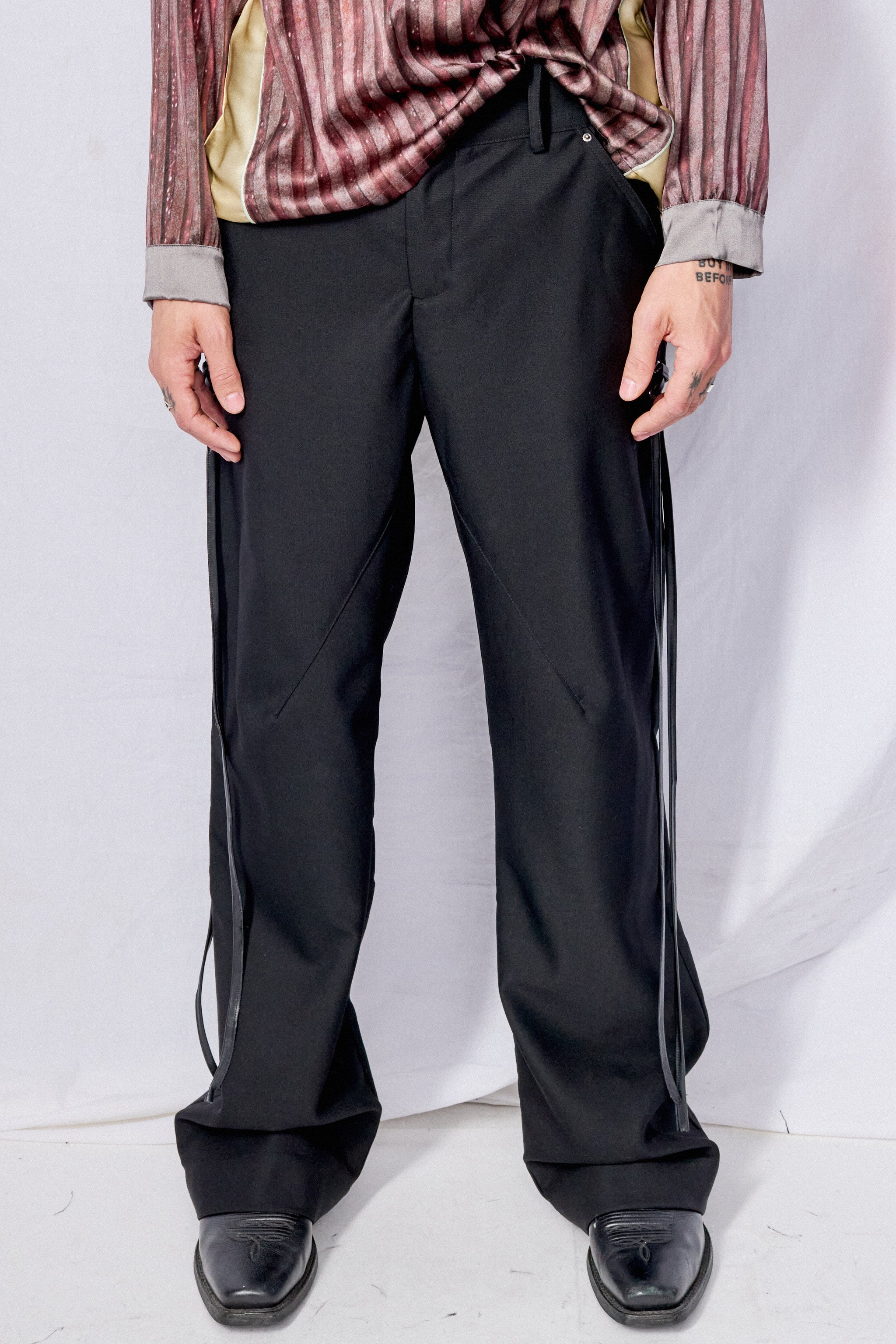Pteruge Flared Pant