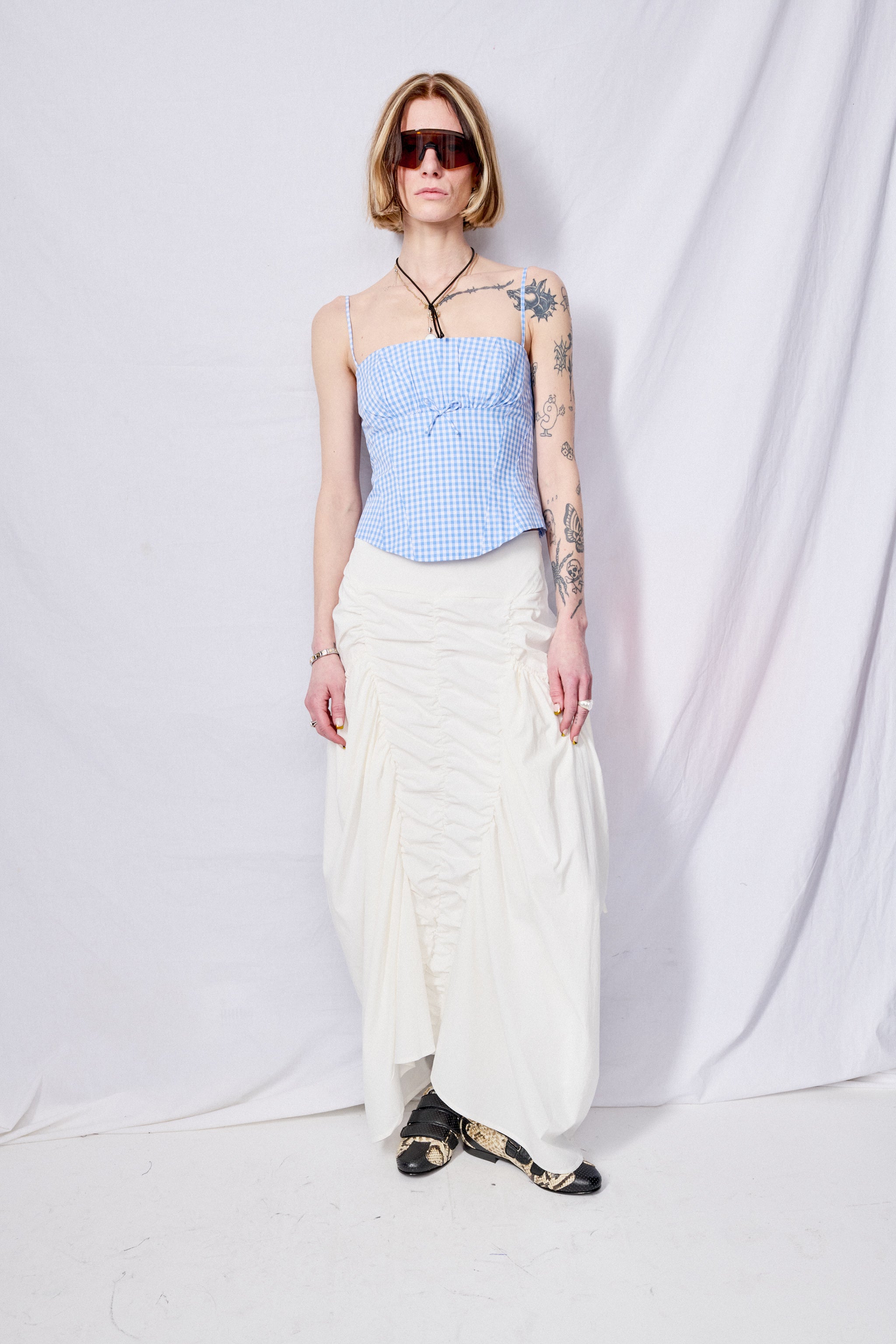 Blue Multi Hotaru Top - Sandy Liang – Assembly New York