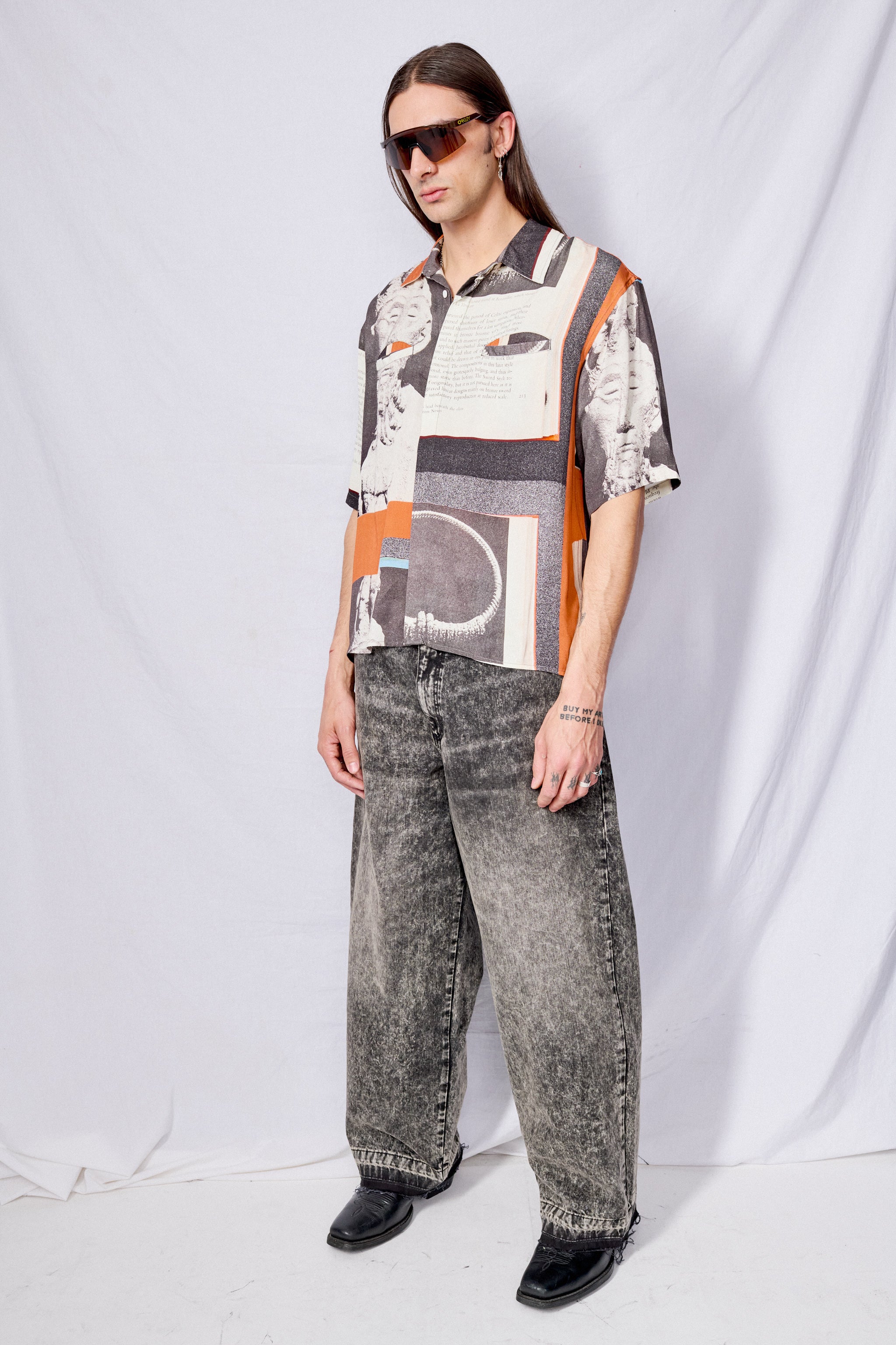 Multi Prehistoric Button Up