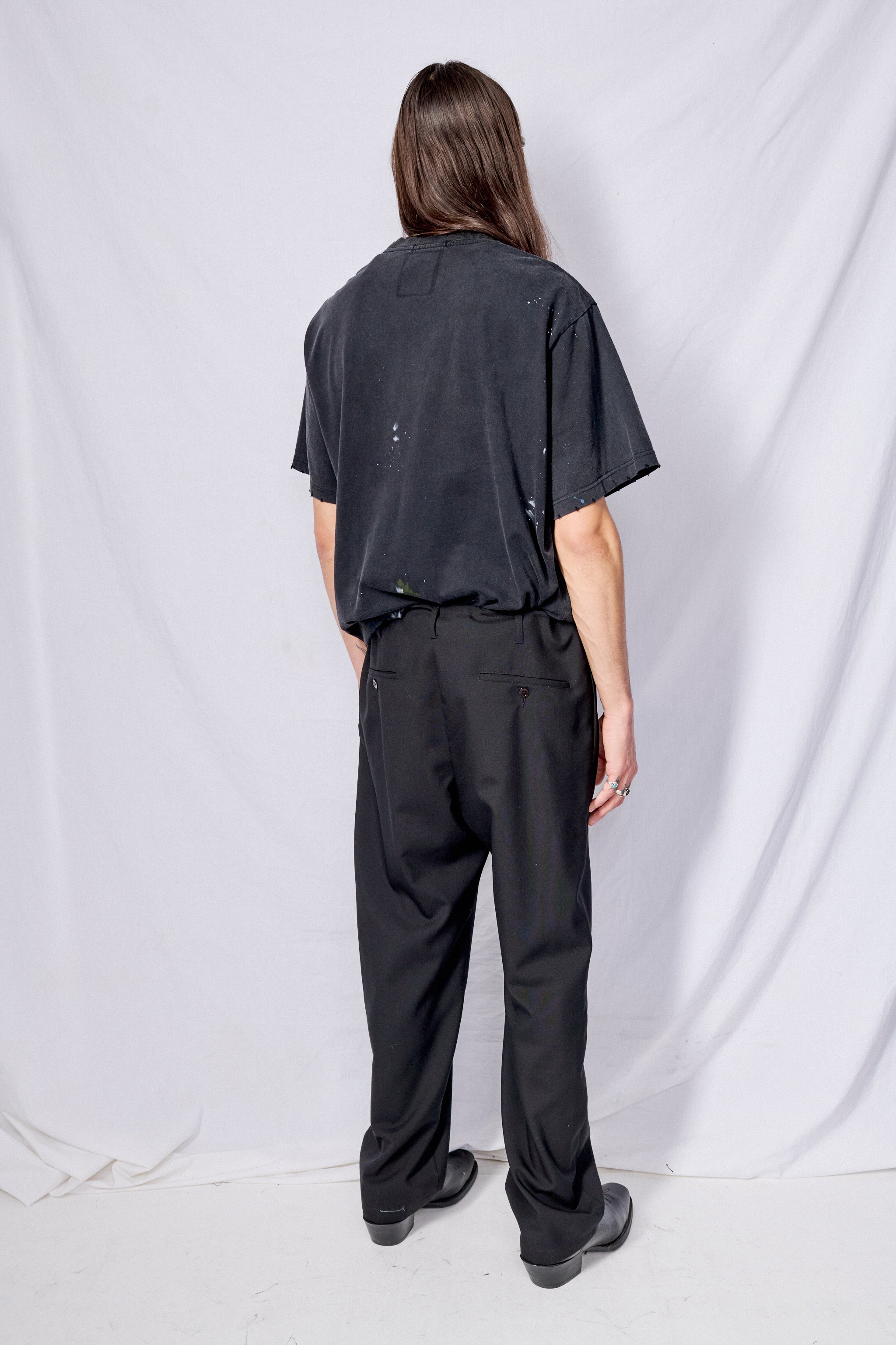 Black Suiting Drawstring Pant