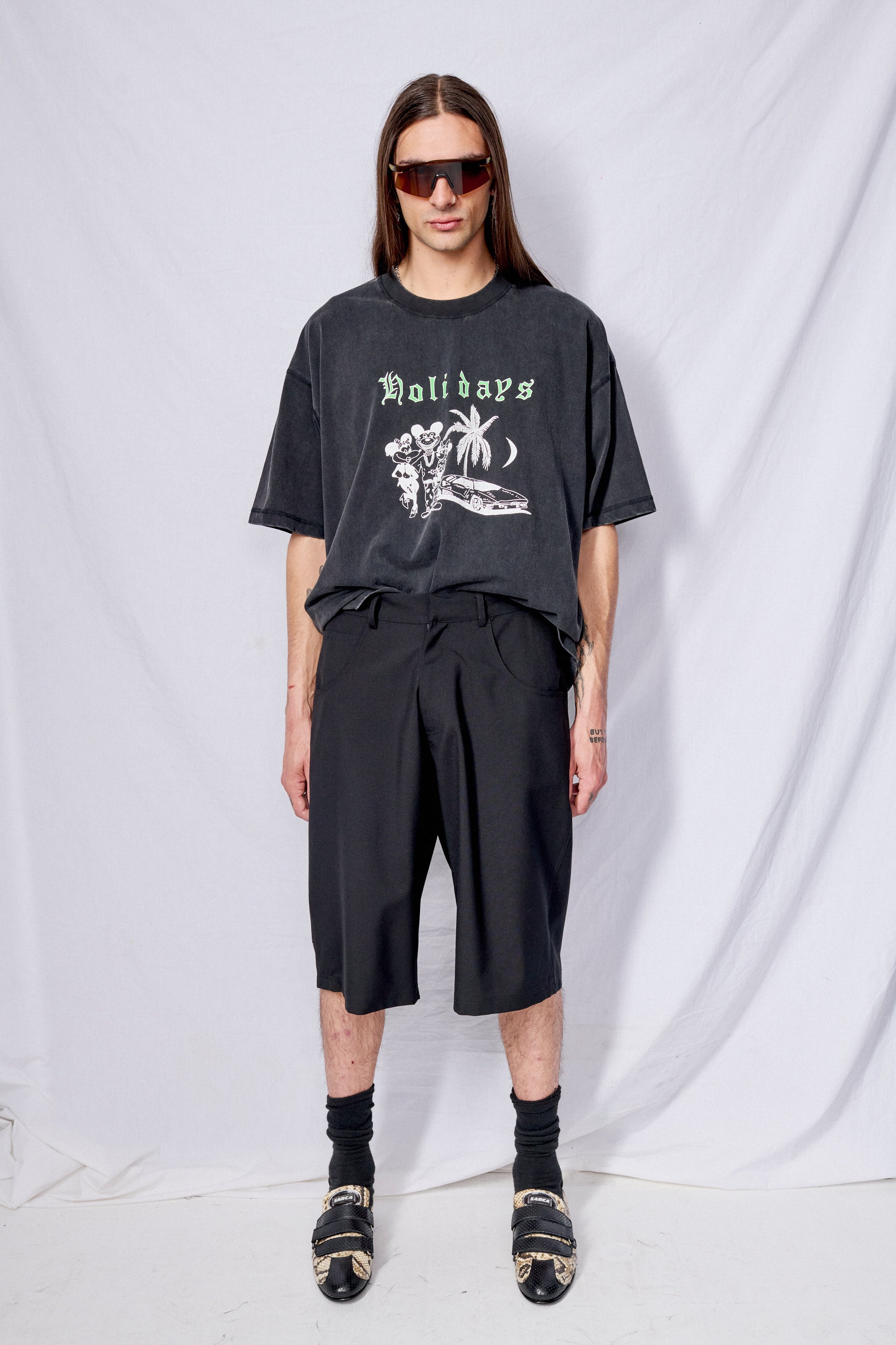 Black Suiting Painter Short