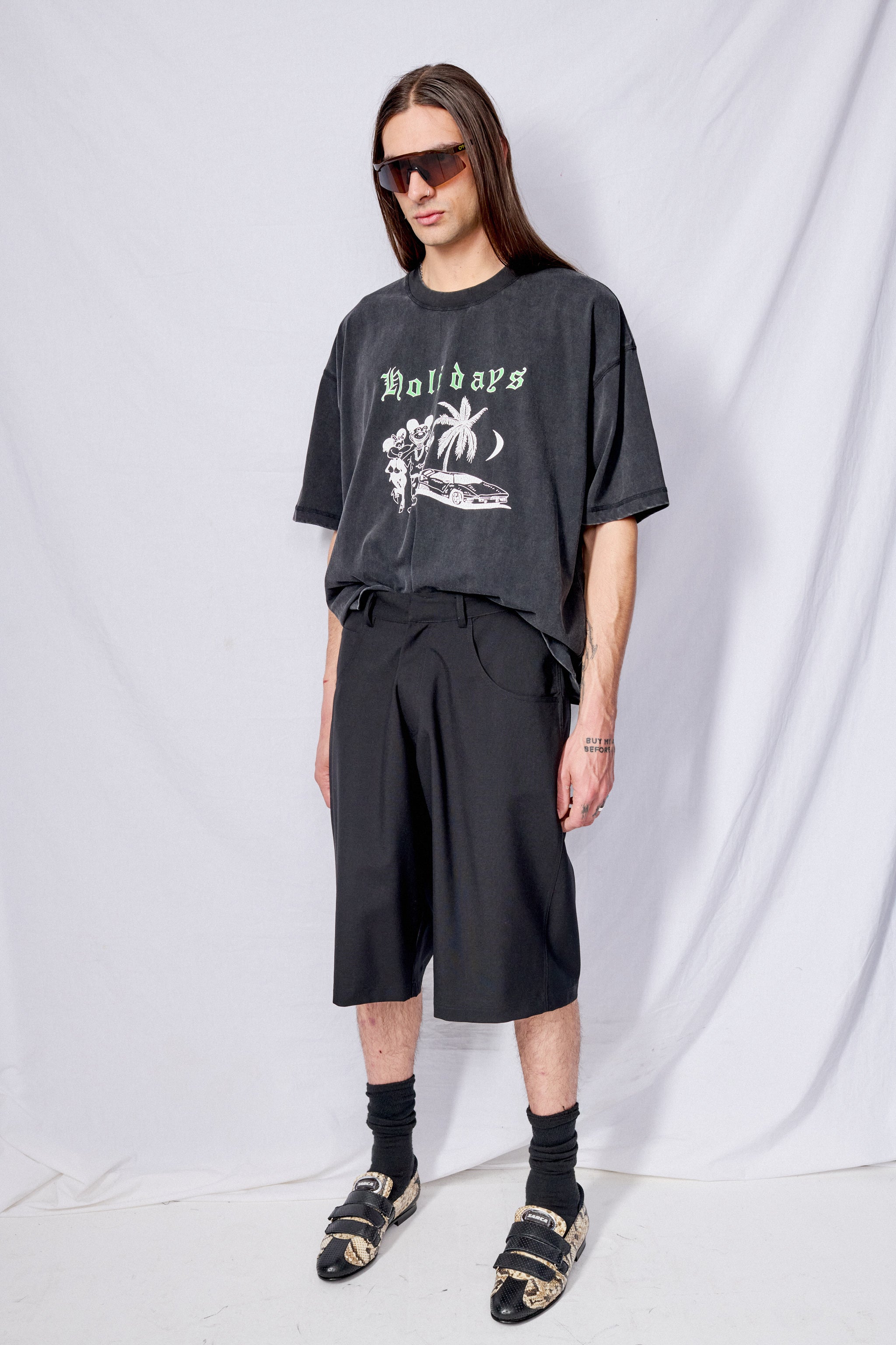 Black Suiting Painter Short